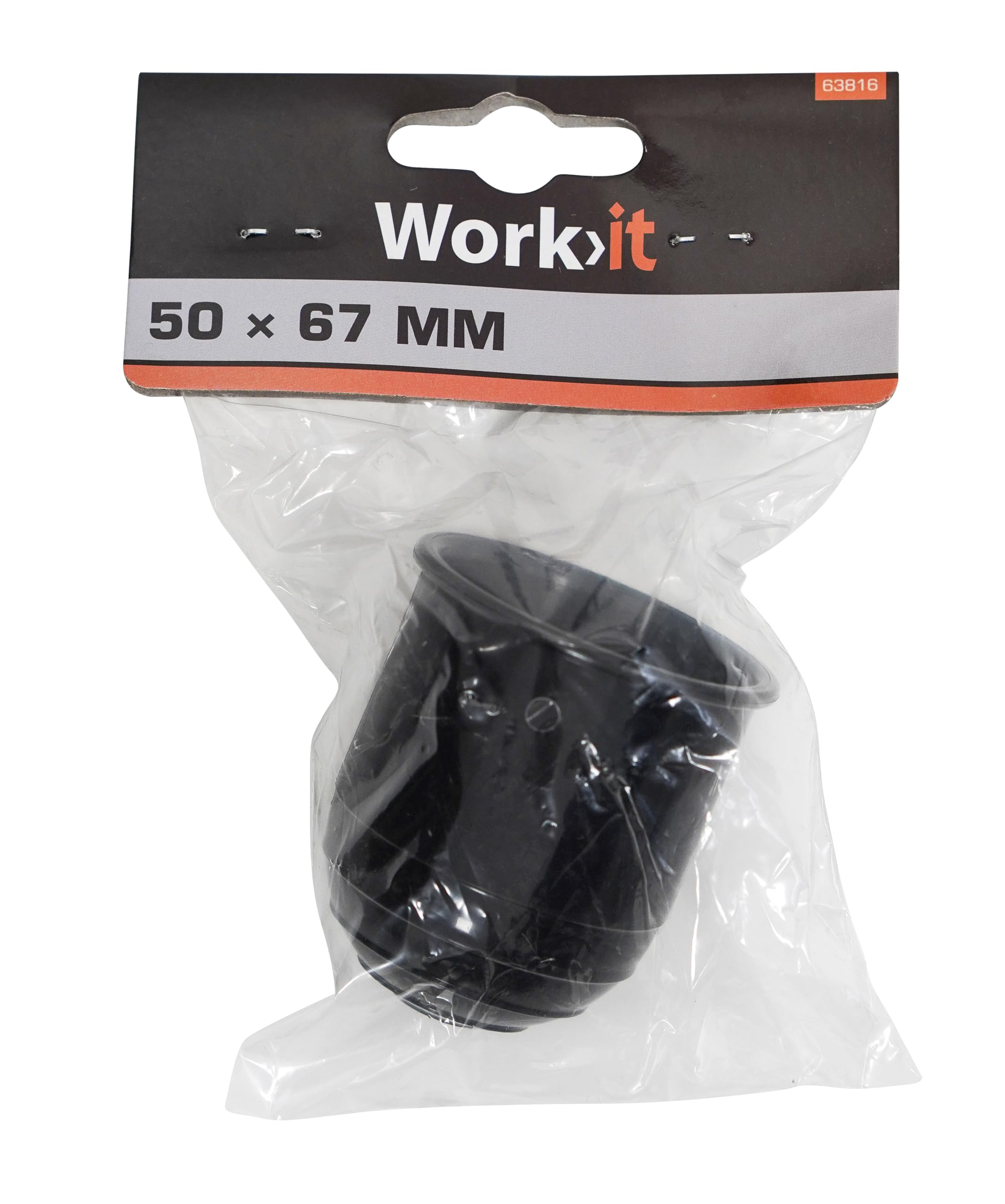 Home it Work® Tapa para bola de remolque 50x67 mm – Protector en ABS negro – Accesorio antióxido para enganche trasero – Fácil de colocar