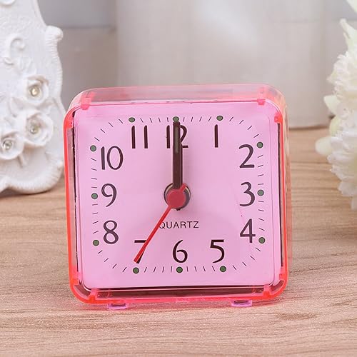 Miniatura 6 de Reloj despertador cuadrado compacto aumento de repetición, accesorio para suministros de despertador de oficina en casa, reloj de pared, silencioso,