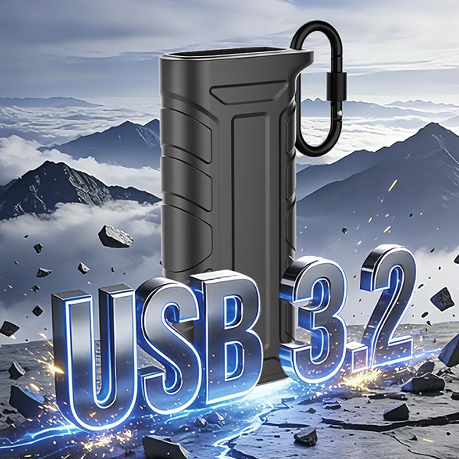 Lecteur de Carte Haute Vitesse, Support de Carte Mémoire USB de Type C à Double Emplacement 2 en 1 pour Appareil Photo de Smartphone