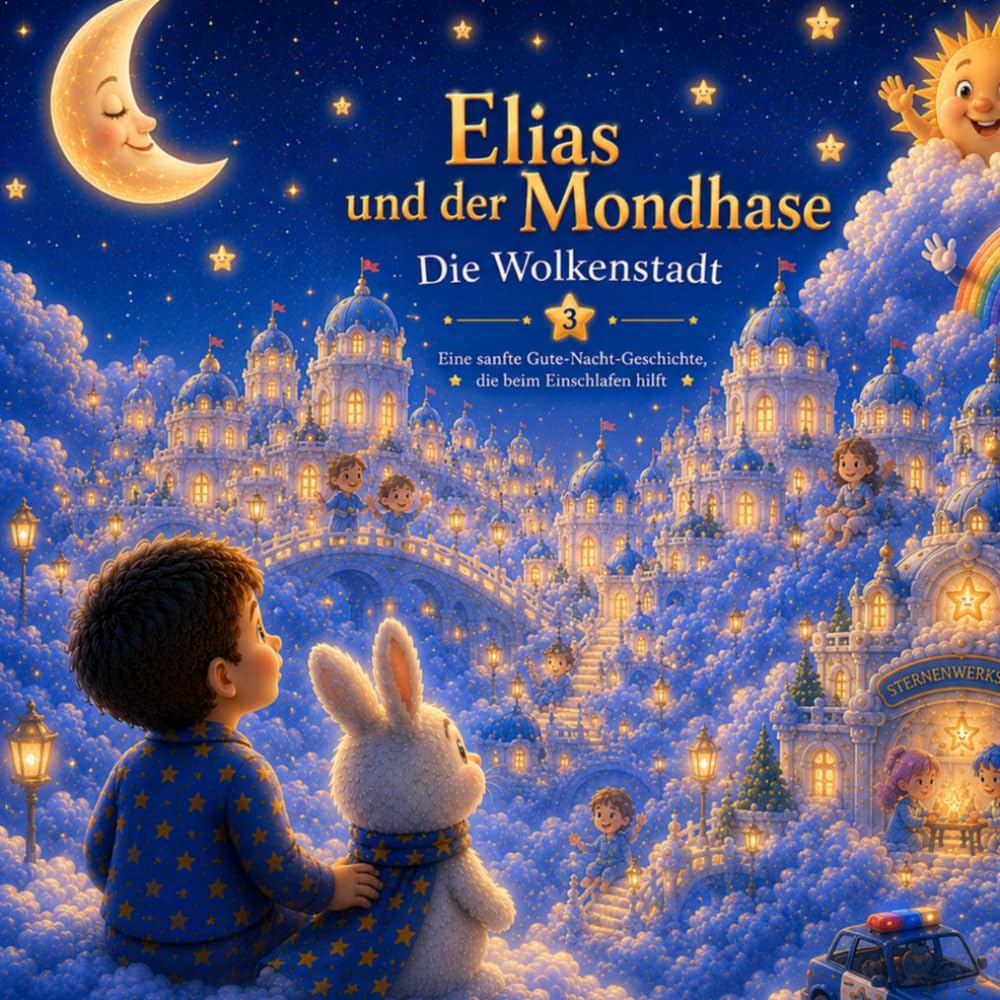 Elias und der Mondhase Die Wolkenstadt: Eine sanfte Gute Nacht Geschichte die beim Einschlafen hilft (Band 1 Die kleine Nachtreise)