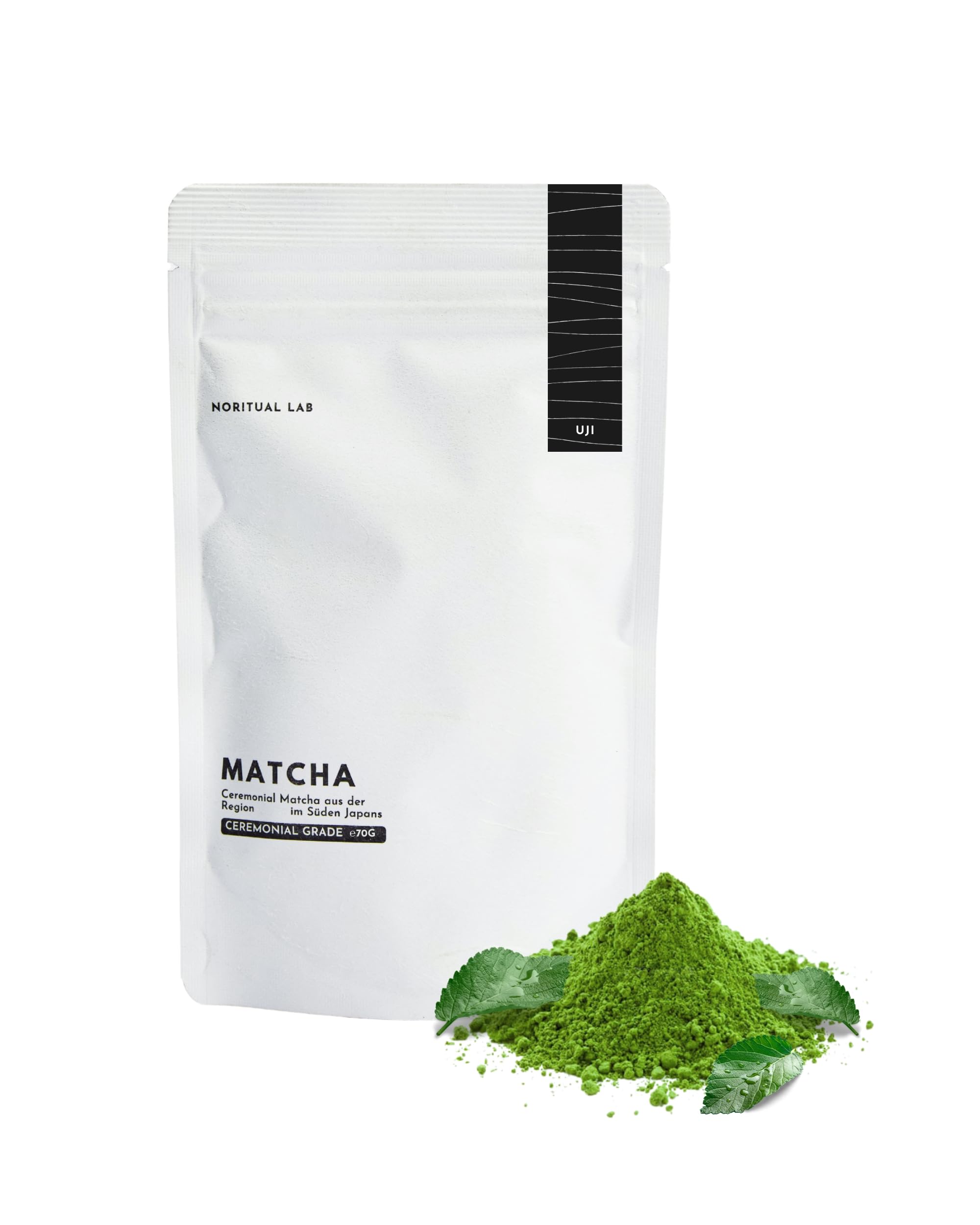 Ceremonial Matcha Uji – Pure Green Tea Powder from Japan – Original Japanese Tea of the First Pick – 100% Natural & Laboratory Tested – 70 g - 70g