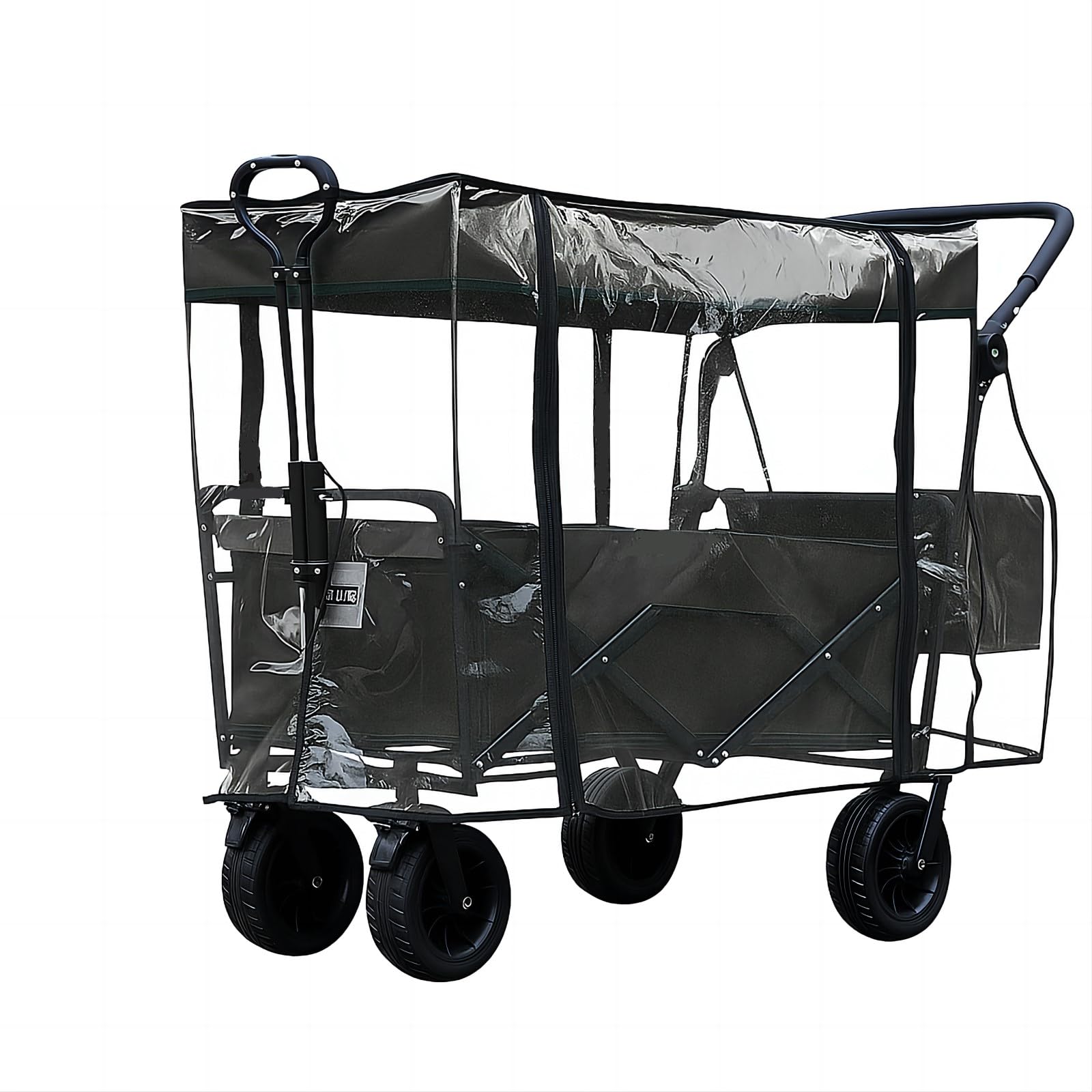 panemy Bollerwagen Kinder Regenschutz Universal, Transparent Regenverdeck Bollerwagen, Zubehör Transparent Regenverdeck Winddicht Staub Schnee, Rain Cover for Handcart