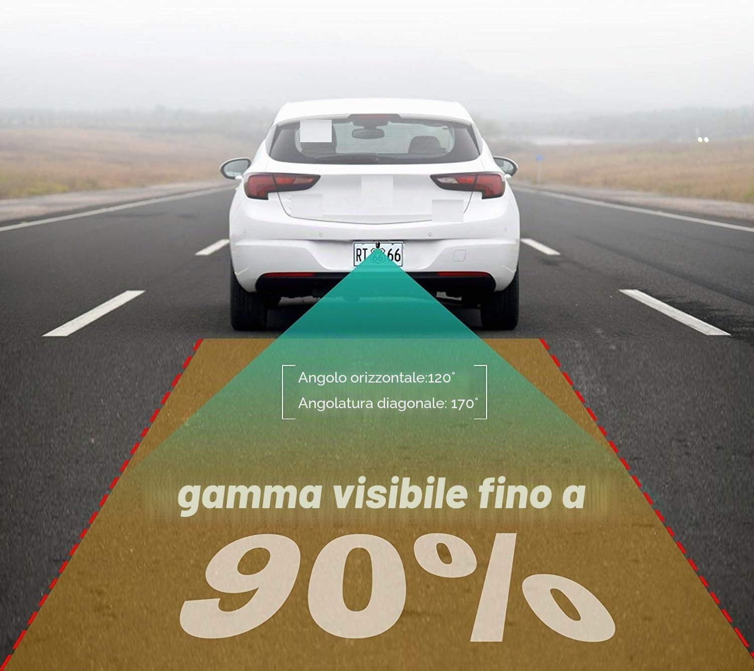HD Telecamera per la Retromarcia per utilizzare alla luce Targa Retrocamera, telecamera posteriore per Renault Megane Clio 4 IV Renault Lutecia Dacia Logan 2 II MCV II 2012~2018
