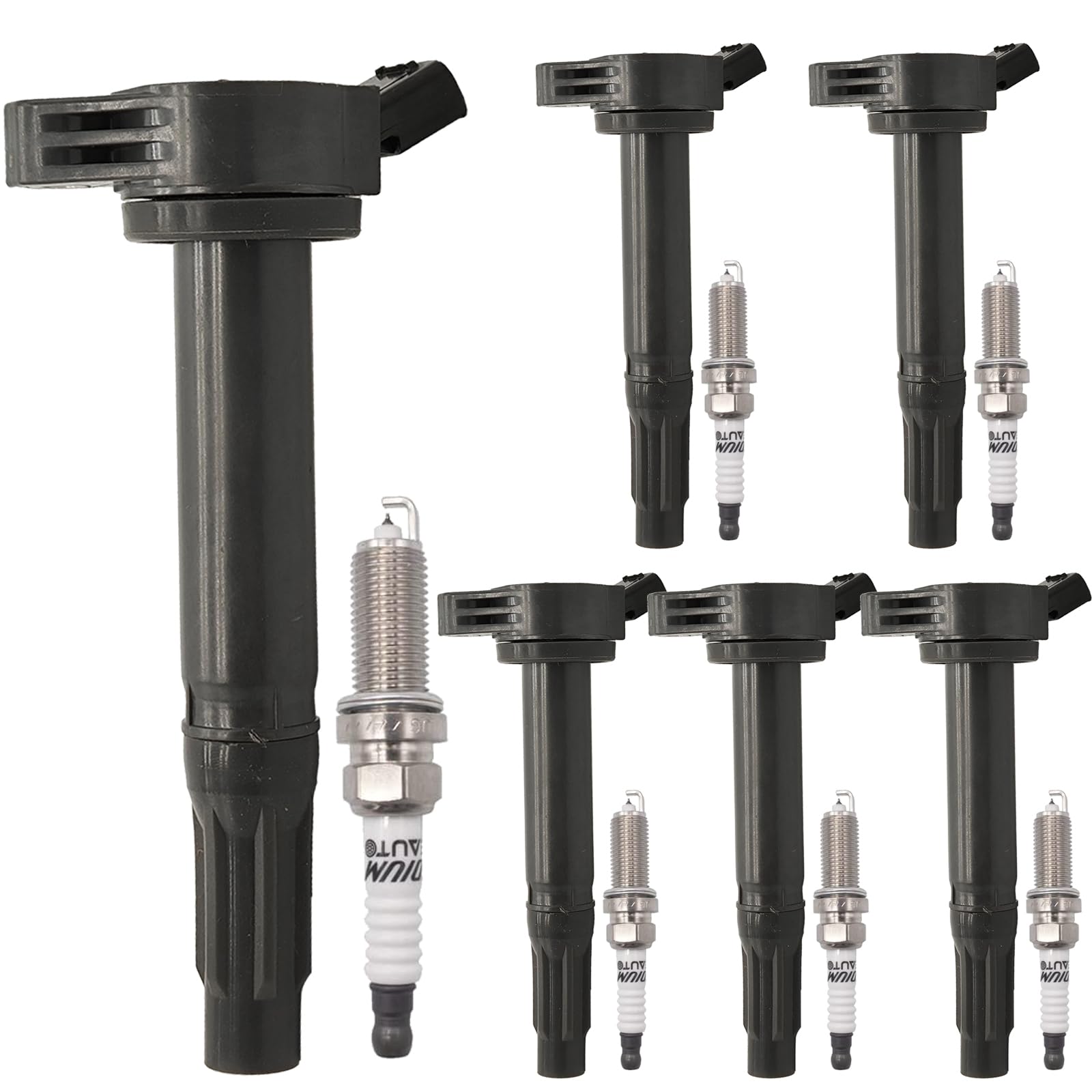 UF487 Ignition Coil Pack 90919-A2002 and Iridium Spark Plugs Set Of 5 Fit For Toyota Highlander,Sienna,4Runner,Avalon,Tundra,Camry,Venza,RAV4,Sequoia 2005-2024&Lexus 2006-2024 2.5L 3.5L 3.6L 4.0L V6