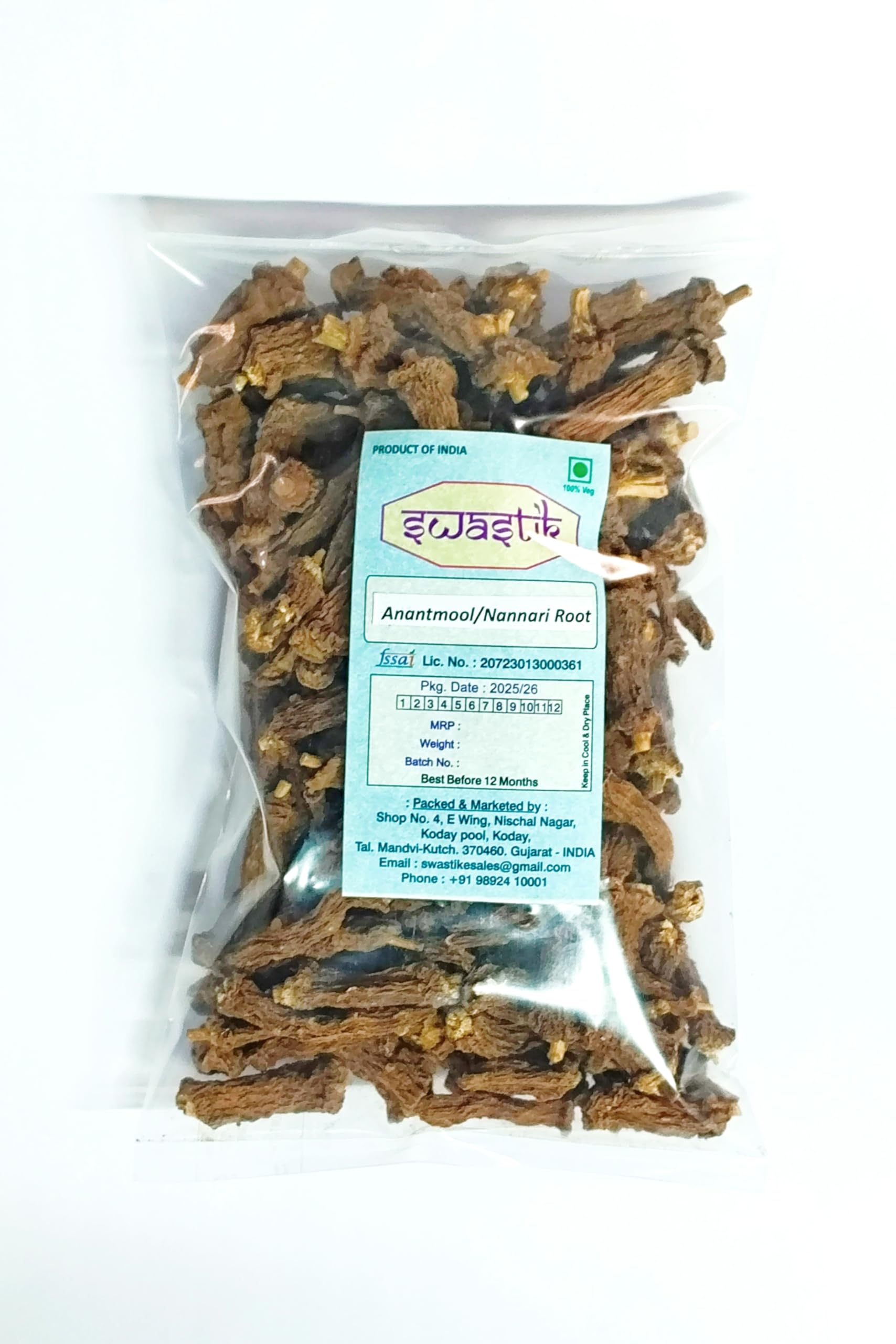 Swastik Natural Nannari Root | Anantmool Root | Sugandha Veru | Hemidesmus Indicus Roots | Indian Sarsaparilla நன்னாரி (400 grams)-picture-27