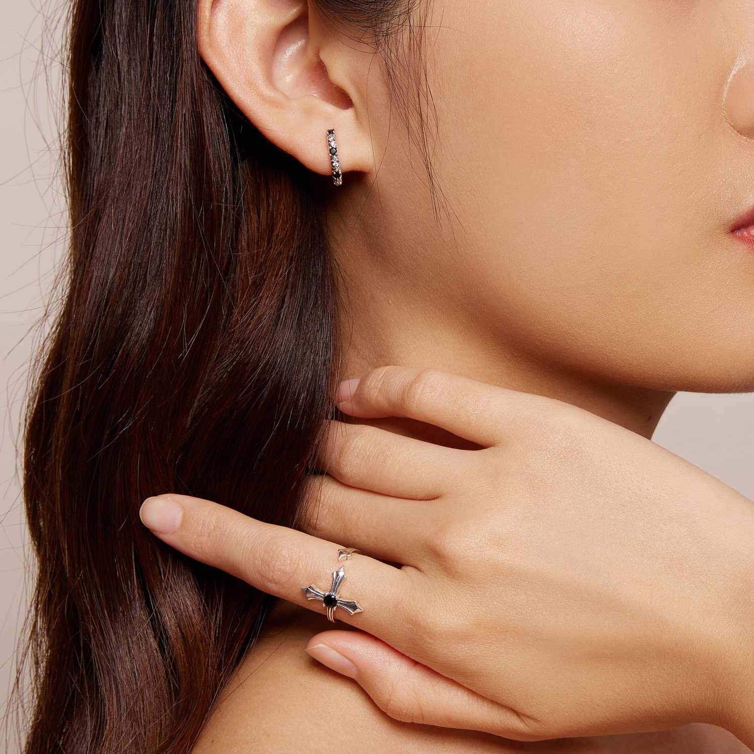 Kreuzring aus Sterlingsilber, verstellbar, Kreuzwickel, offener Ring für Frauen, Tochter, Freundin, Ostergeschenk