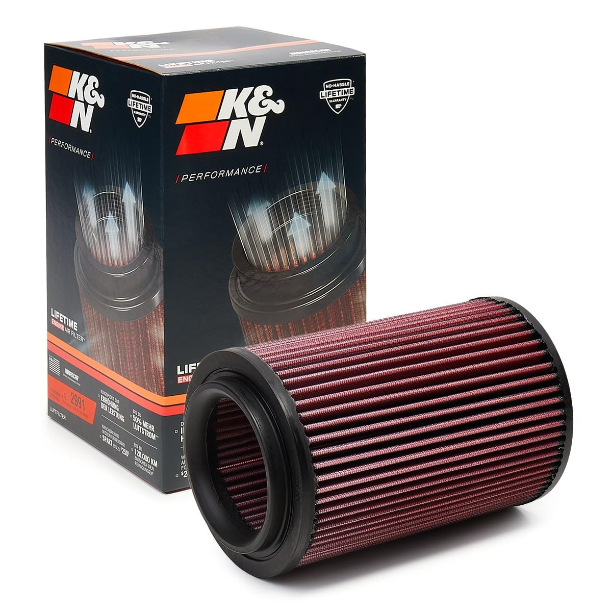 K&N E-2991 Filtri Aria Sostitutivi Auto, Lavabile e Riutilizzabile