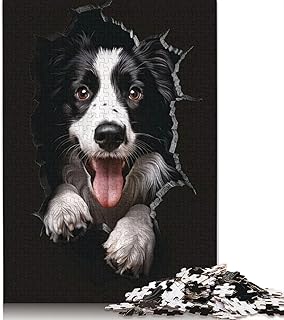 Comprar Border Collie Dog Puzzle Imposible,desafío for Adults Entretenimiento Creativo 1500 Piezas Obra De Arte De Juego De para Adultos Y Niños 1500pcs (85x57cm)