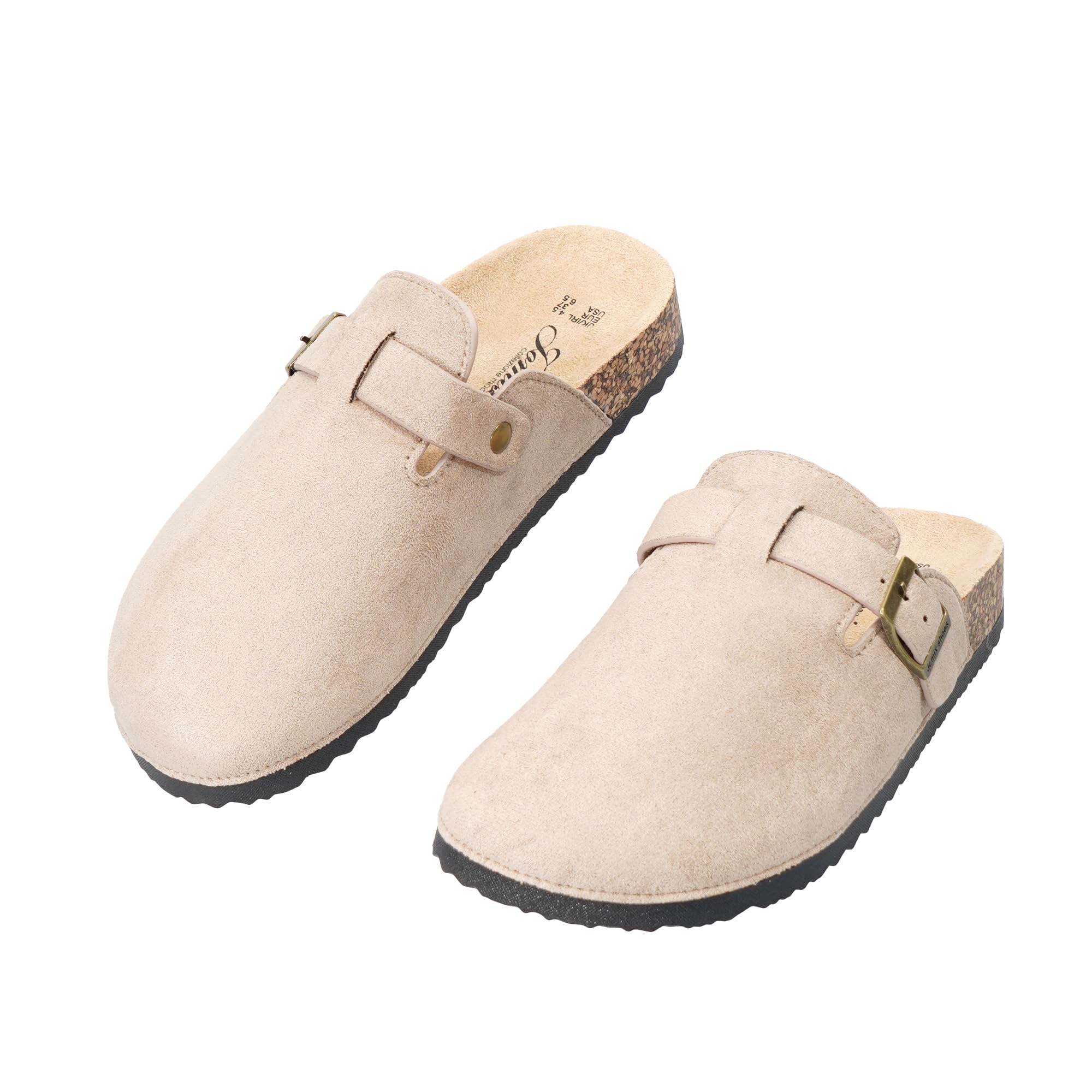 JOMIX Clogs Damen Pantoletten mit Verstellbar Schnalle Elegant Hausschuhe Weiche Anatomische Gummi Gartenschuhe