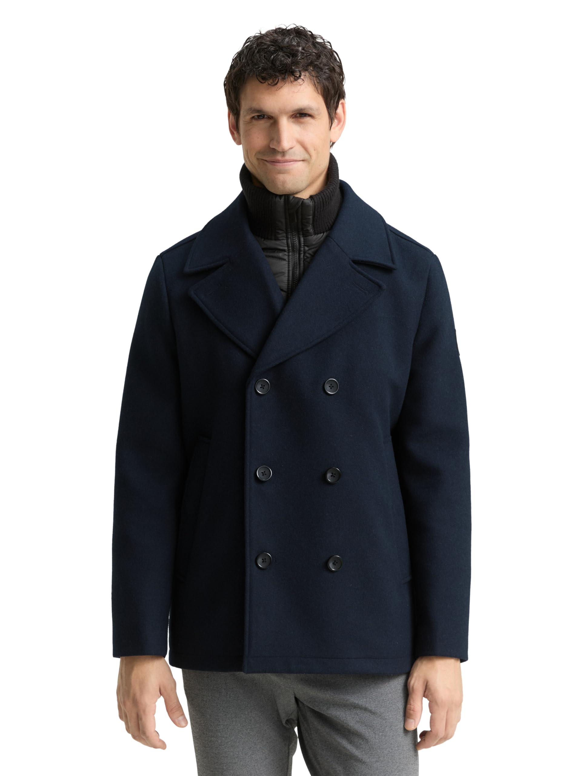 TOM TAILOR Herren 1046986 2-in-1 Wolljacke mit abnehmbarer Innenjacke (1er Pack)