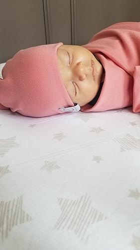 Miniatura 5 de Ely's & Co. Ely's & Co. - Juego de sábanas para cambiador, 2 unidades, 100% algodón jersey para bebé niña y bebé, diseño de estrella dibujada en