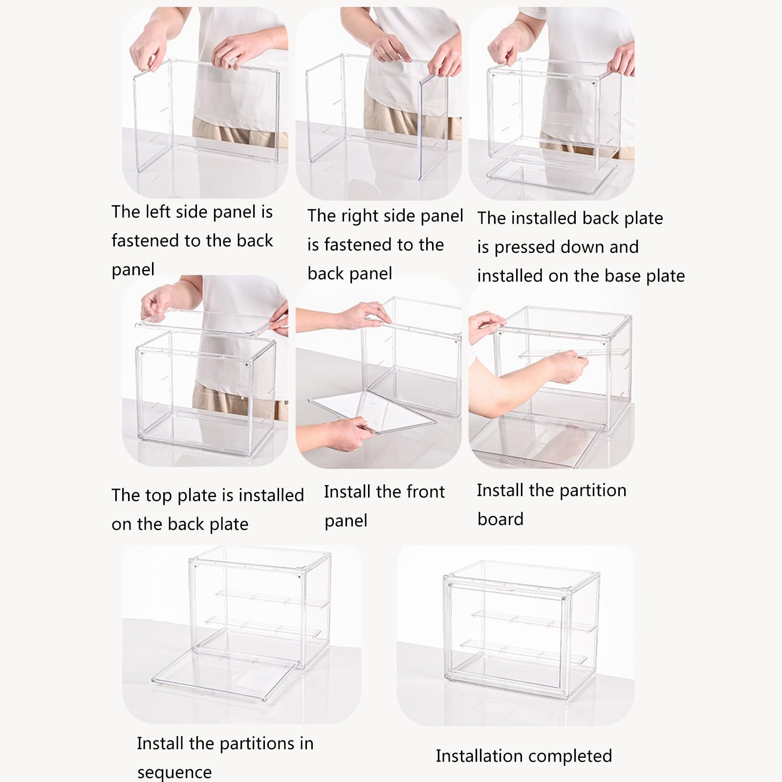 Vitrina para figuras de acción coleccionables y juguetes, caja organizadora grande con PET Easy