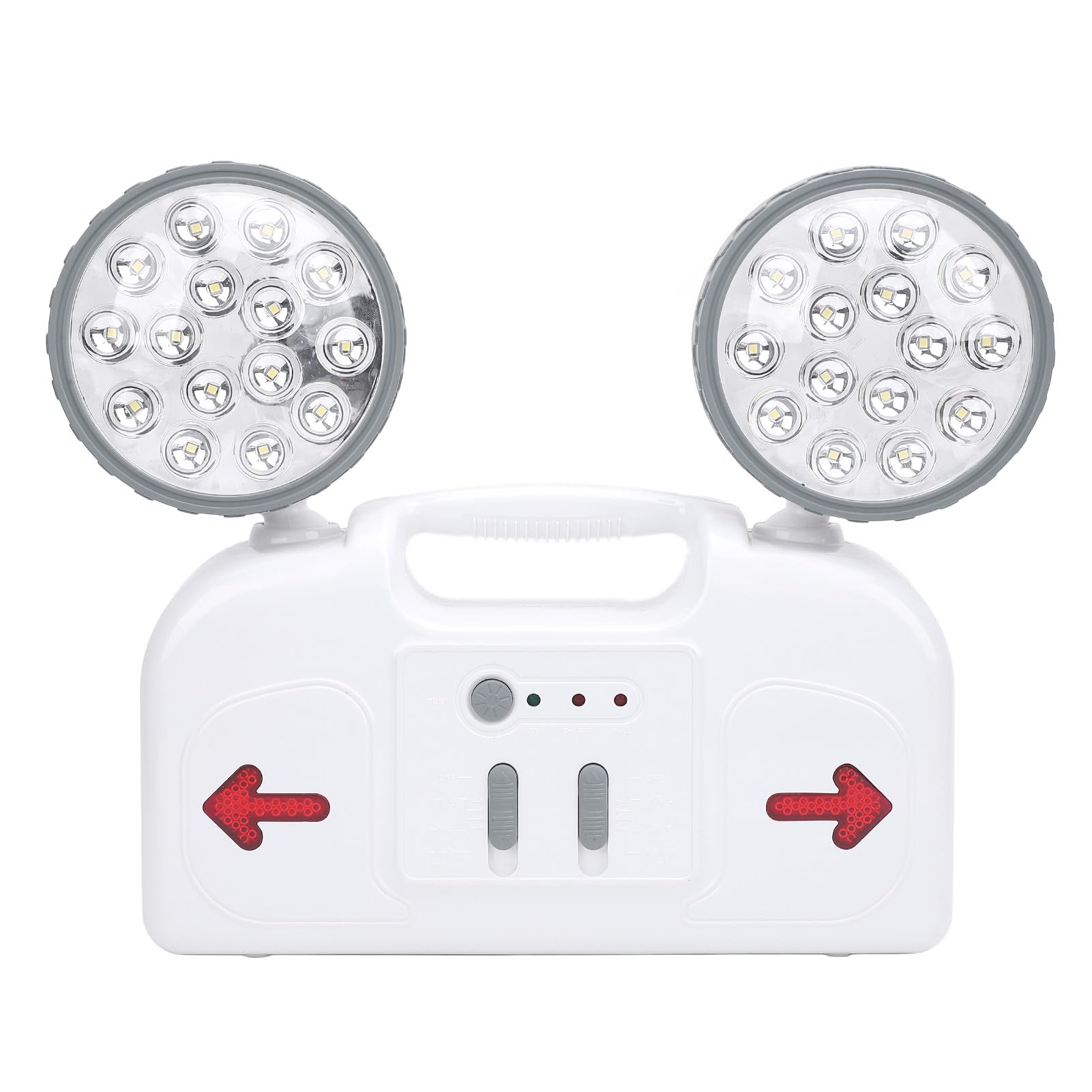 KANASI Luz de emergencia LED 2 lámparas Luz de emergencia de salida de alto brillo con batería de respaldo de 3 horas