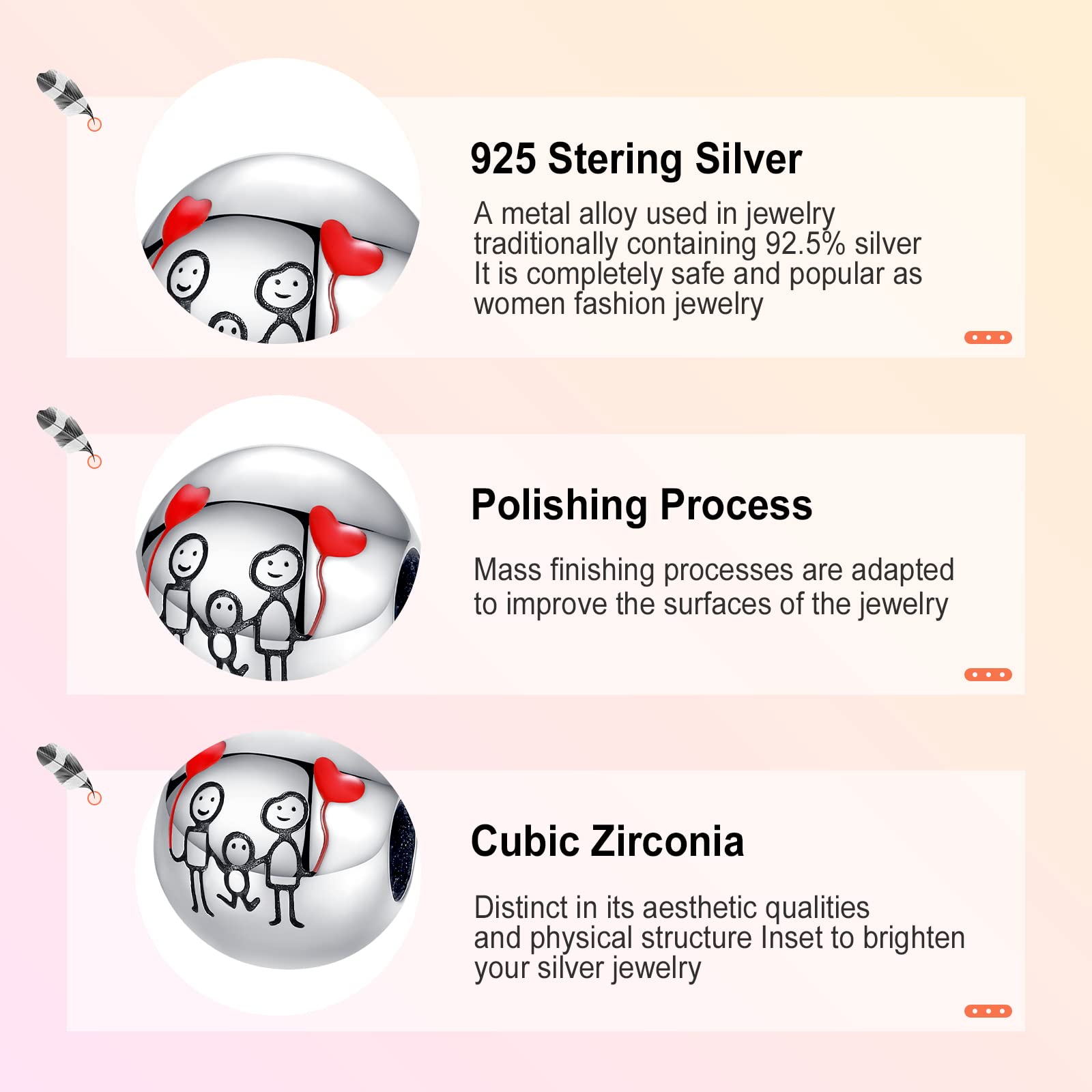 Annmors Charm Pendente Madre Figlia Zampe Cane Ciondoli Compatibile con Braccialetti e Collane Donna