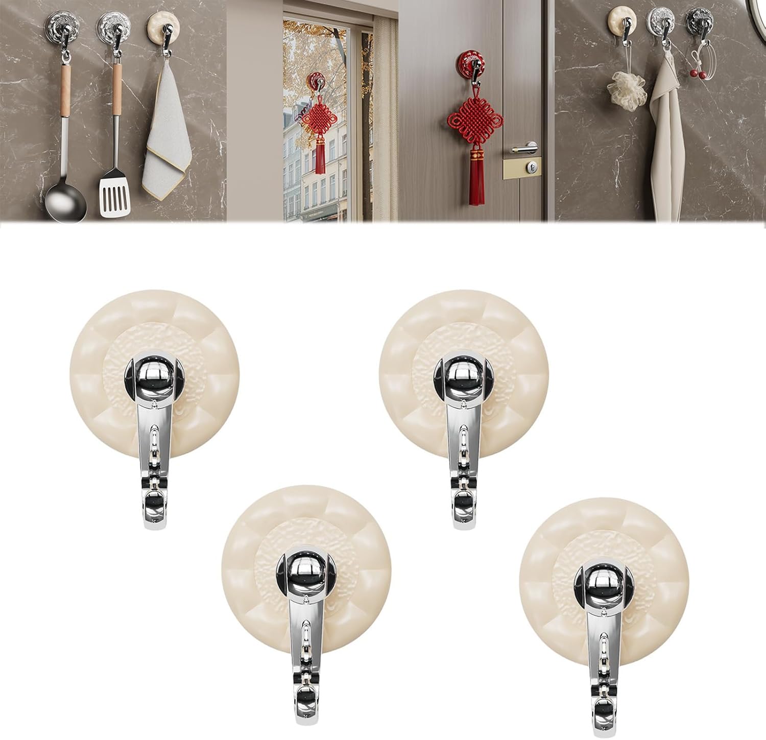 Retro Ripple Suction Cup, Suction Cup Hooks for Shower,Suction Cup