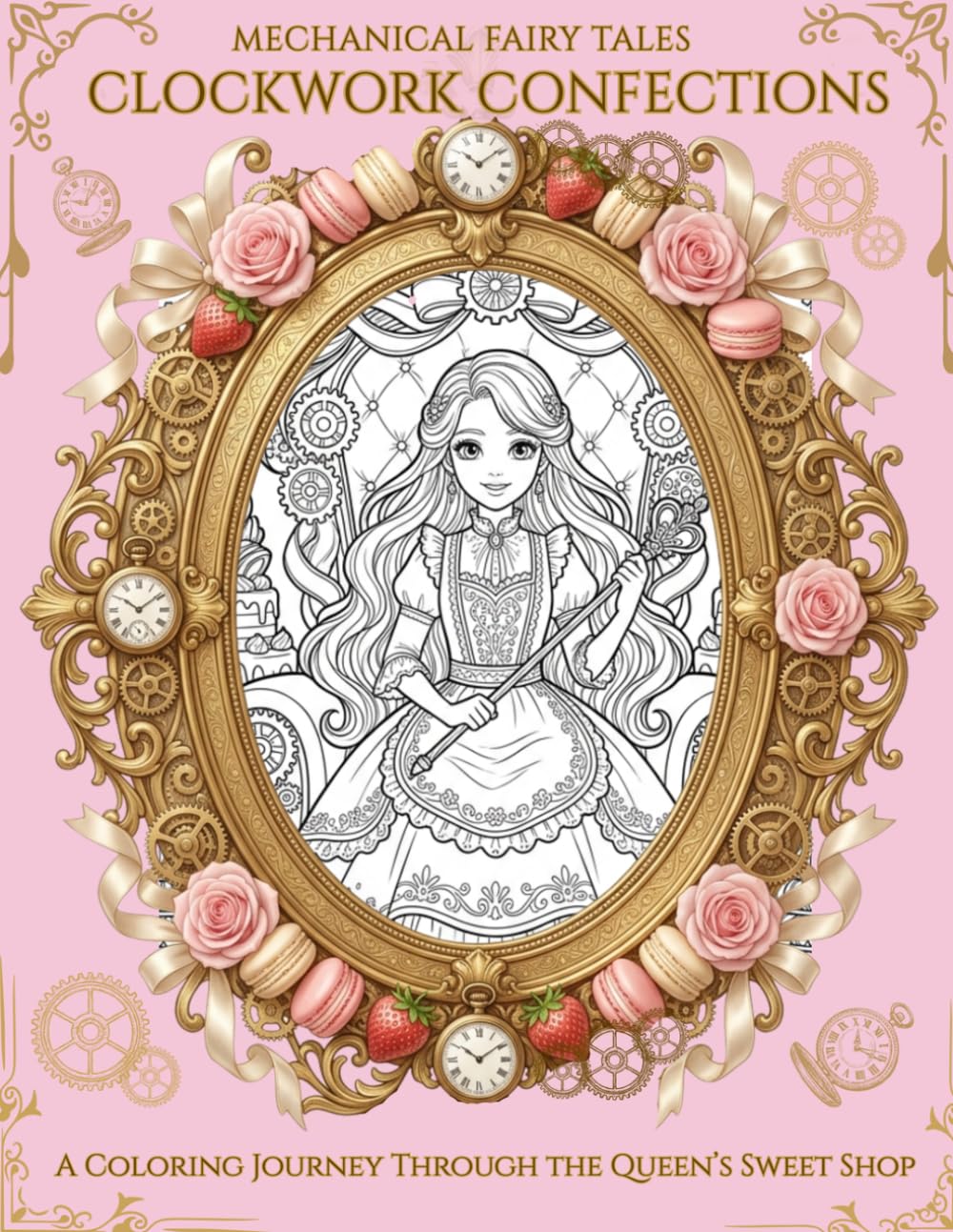 Mechanical Fairy Tales: Clockwork Confections: A Victorian Steampunk Fantasy Coloring Book for Adults