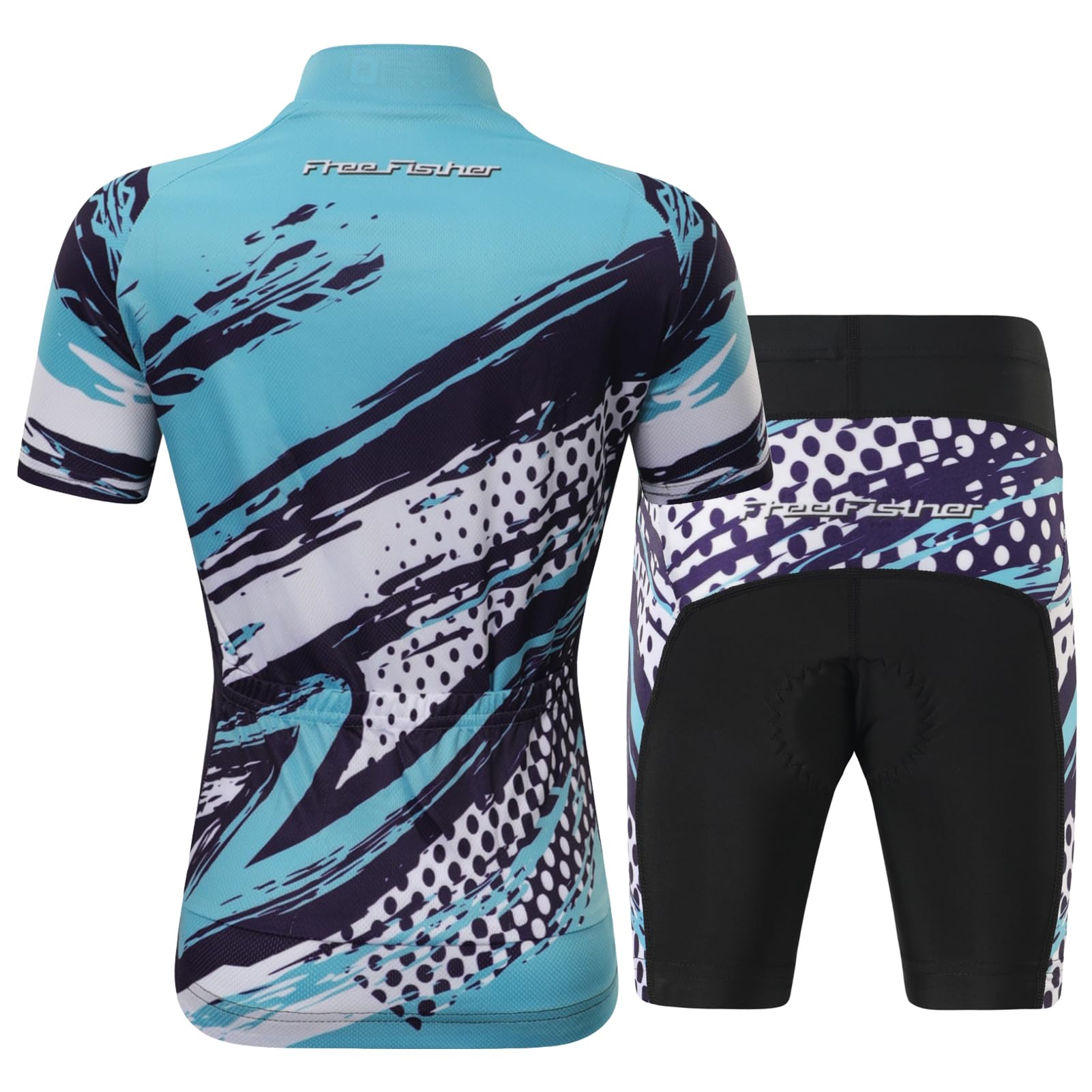 Traje de Ciclismo Niños Niñas Maillot Ciclismo de Secado Rápido Conjunto Camiseta de Bicicleta de Manga Corta Pantalones Cortos