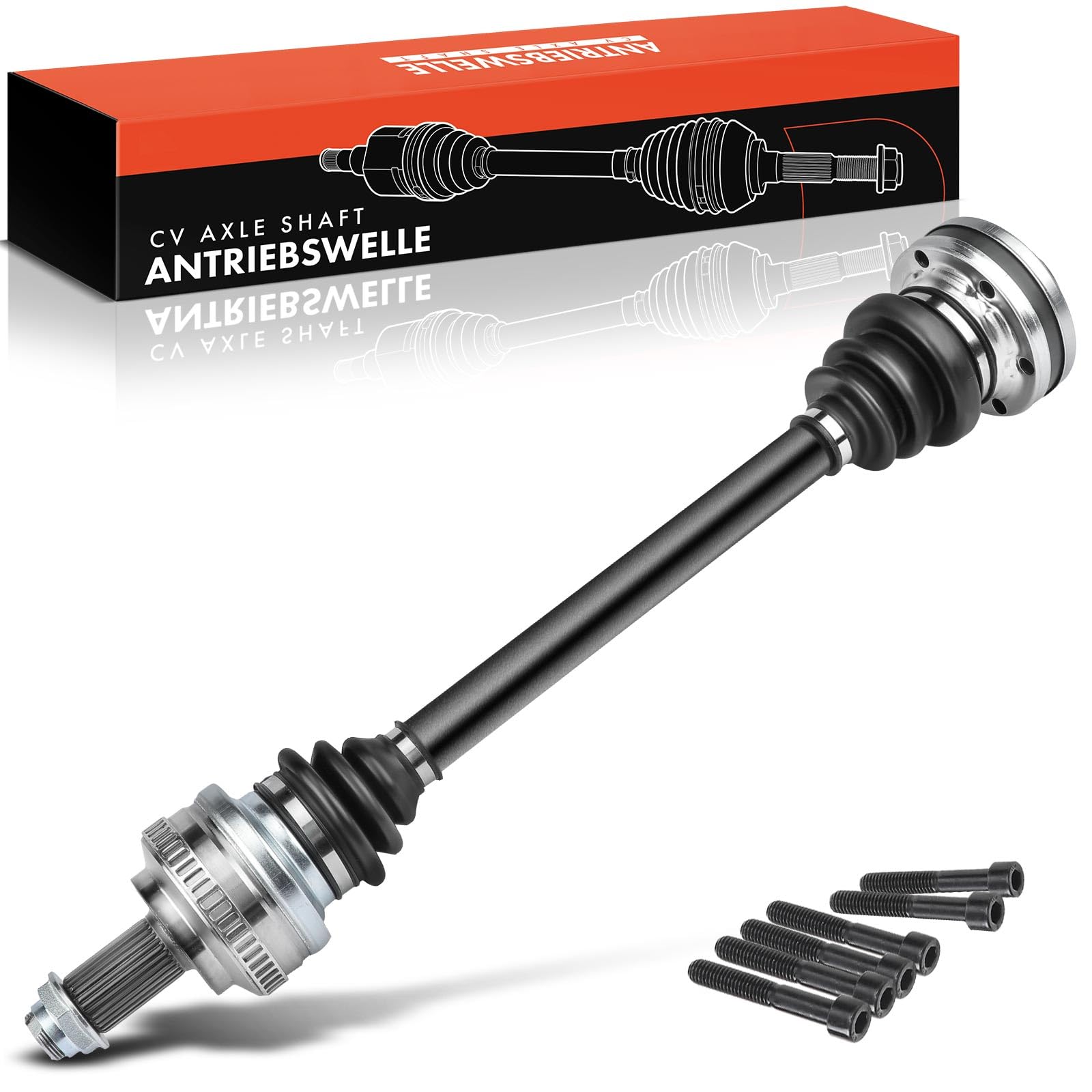 Frankberg Eje motriz Eje de transmisión Caja de cambios manual Eje trasero Izquierda con ABS-Ring Compatible con Serie 3 Cabriolet E46 M3 Z4 Cupé E86 M Replace# 33202229727
