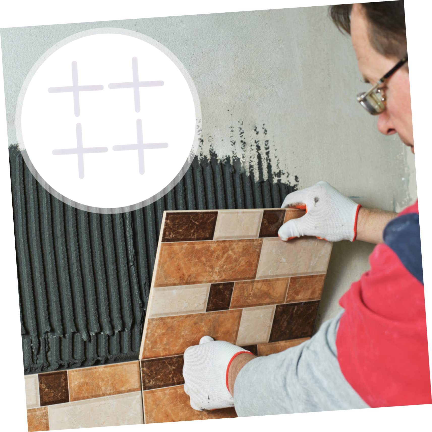 NUOBESTY Croisillons de Carrelage Forme Croix Lot de 10000, Réutilisables en Pe, Installation Rapide, pour Pose Précise du Sol Mur