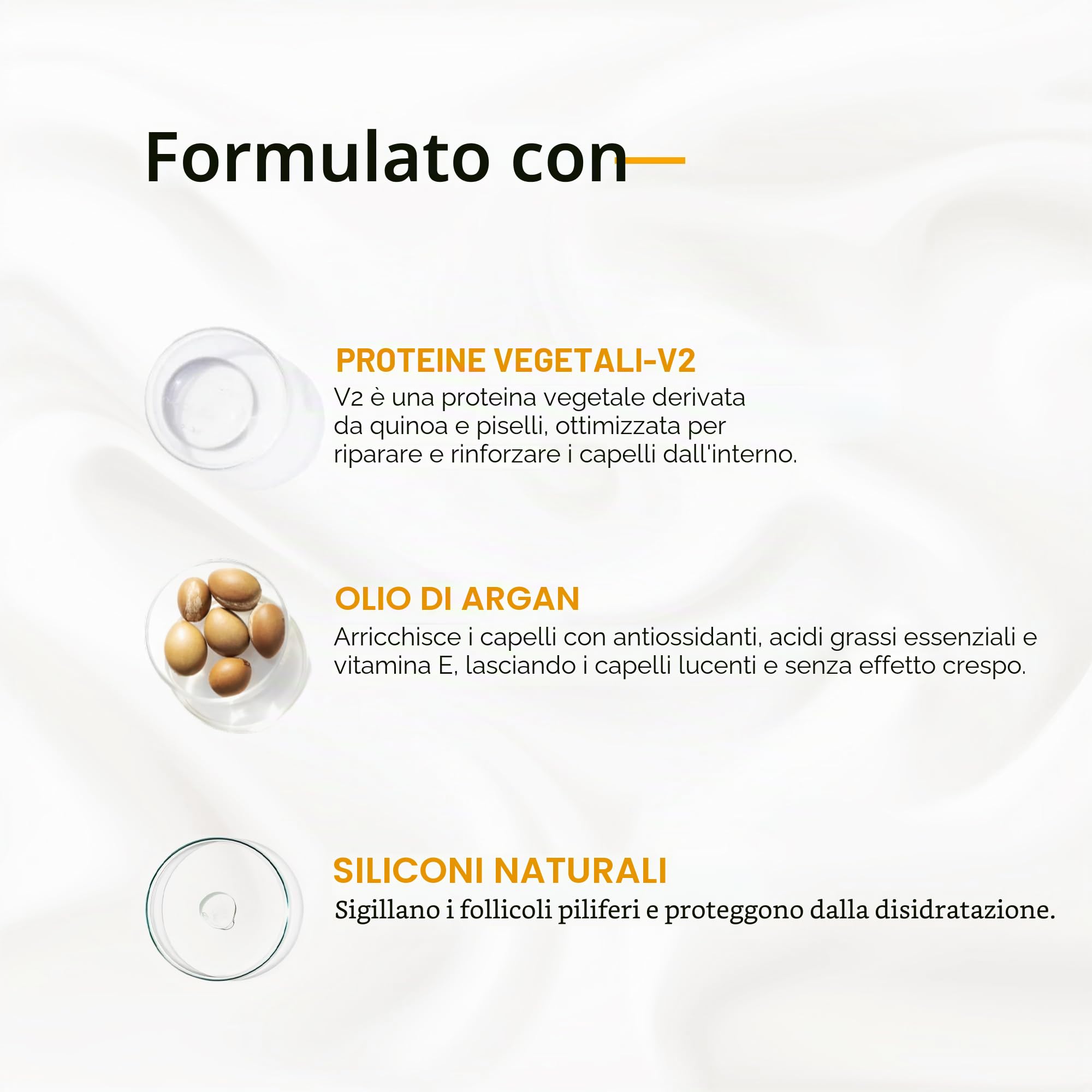 GK Hair Cheratina Globale Siero per Capelli all'Olio di Argan Bio Controllo del Crespo Riparazione dei Capelli Secchi e Danneggiati Effetto Levigante 1.69 Fl Oz