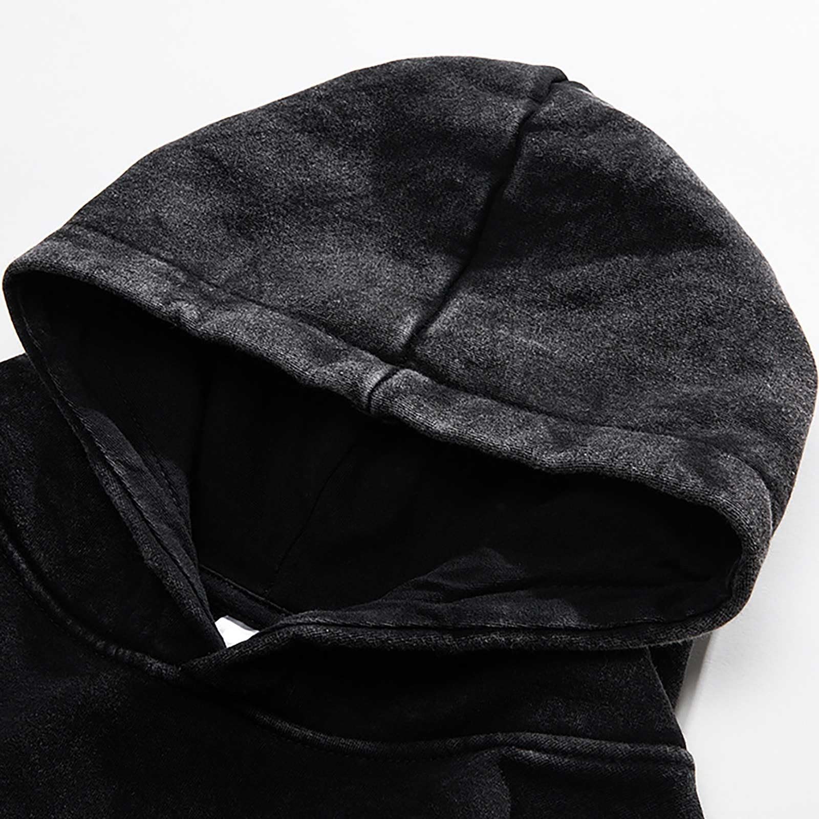 Sprane ponadwymiarowe bluzy z kapturem dla par bawełna odzież męska vintage czarny sweter na co dzień hip-hop bluzy Y2K ubrania streetwear
