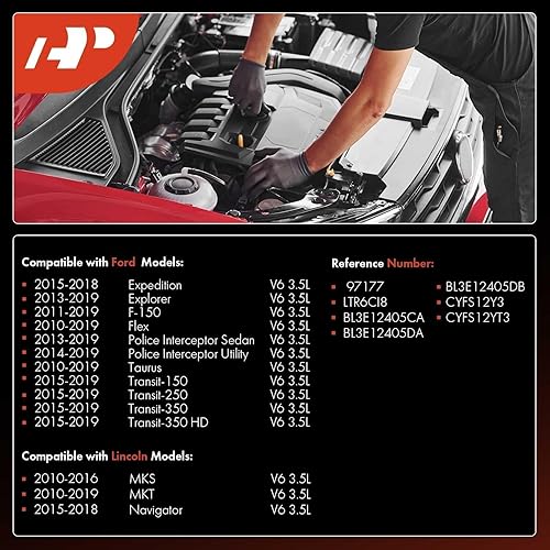 Miniatura 2 de A-Premium Iridium Platinum Bujías compatibles con Ford F-150 2011-2019, Explorer 2013-2019, Transit-150, Transit-250, Transit-350, Transit-350 HD,