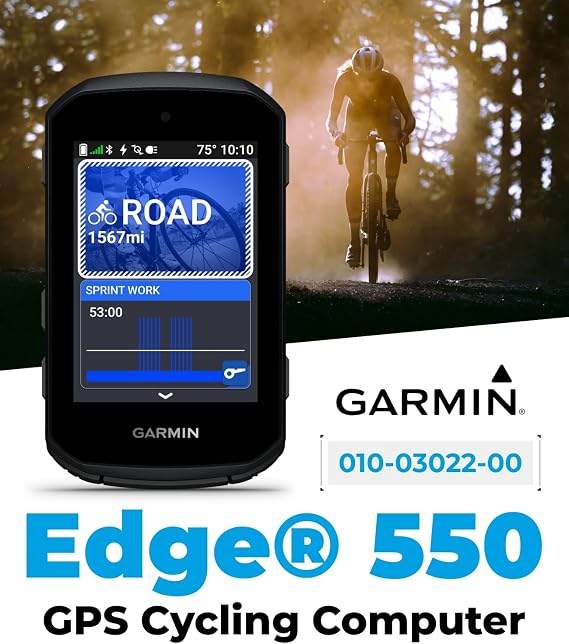 Garmin Edge 550 Compact GPS Cycling Computer 2.7 Vivid Color Display with Wearable4U PowerBank Bundle