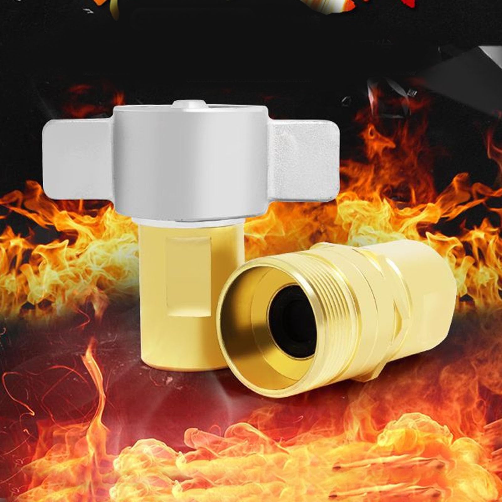 Fafeicy Acoplador Rápido Hidráulico de Bloqueo Roscado de Latón Acoplador Hidráulico de 1 Pulgada NPT 3000 PSI 58 GPM con Válvula de Retención Unidireccional para Camiones de Remolques