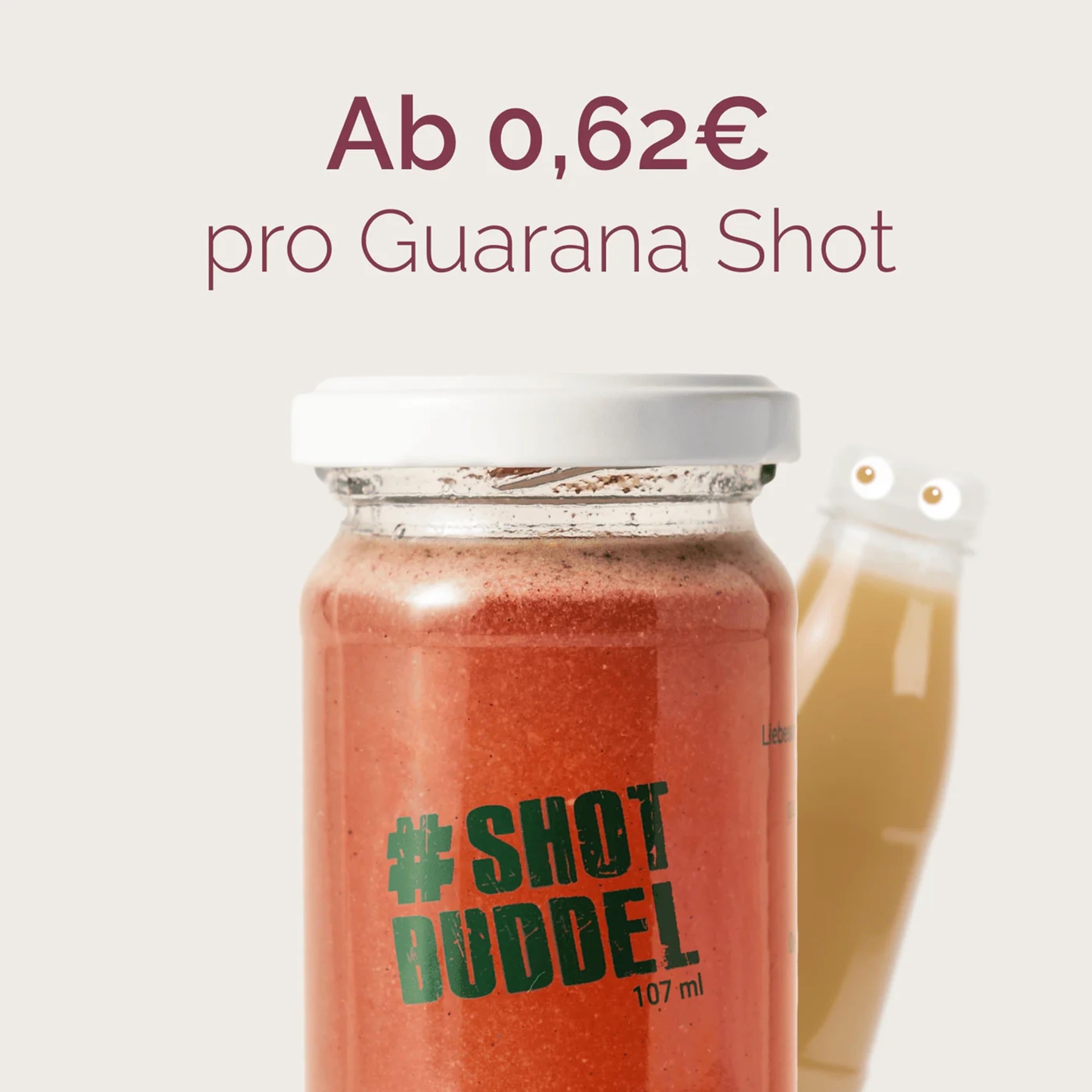 Hansegrün - 2x Bio Guarana Shots (80 Stk.) - Veganes Superfood-Pulver als Energy Drink Alternative - für bis zu 6h natürlich anhaltende Power - 100% echte Zutaten zur täglichen Zubereitung