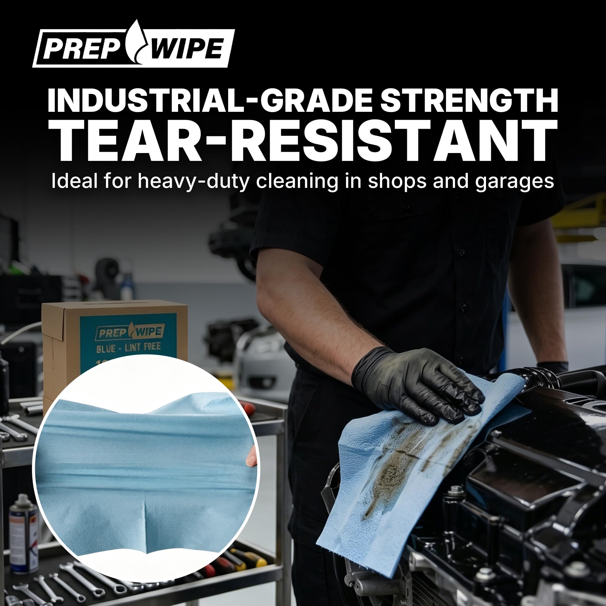 Amazon.co.jp: Prep Wipe 糸くずの出ないクリーニングタオル 100枚