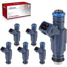 6PCS Fuel Injectors 4 Holes Compatible with Mercury Mountaineer 2002, for Mazda B4000 2002-2004, for Ford Ranger 2001-2003, Explorer 2001 2002, Explorer Sport Trac V6 4.0L Replace 0280156029