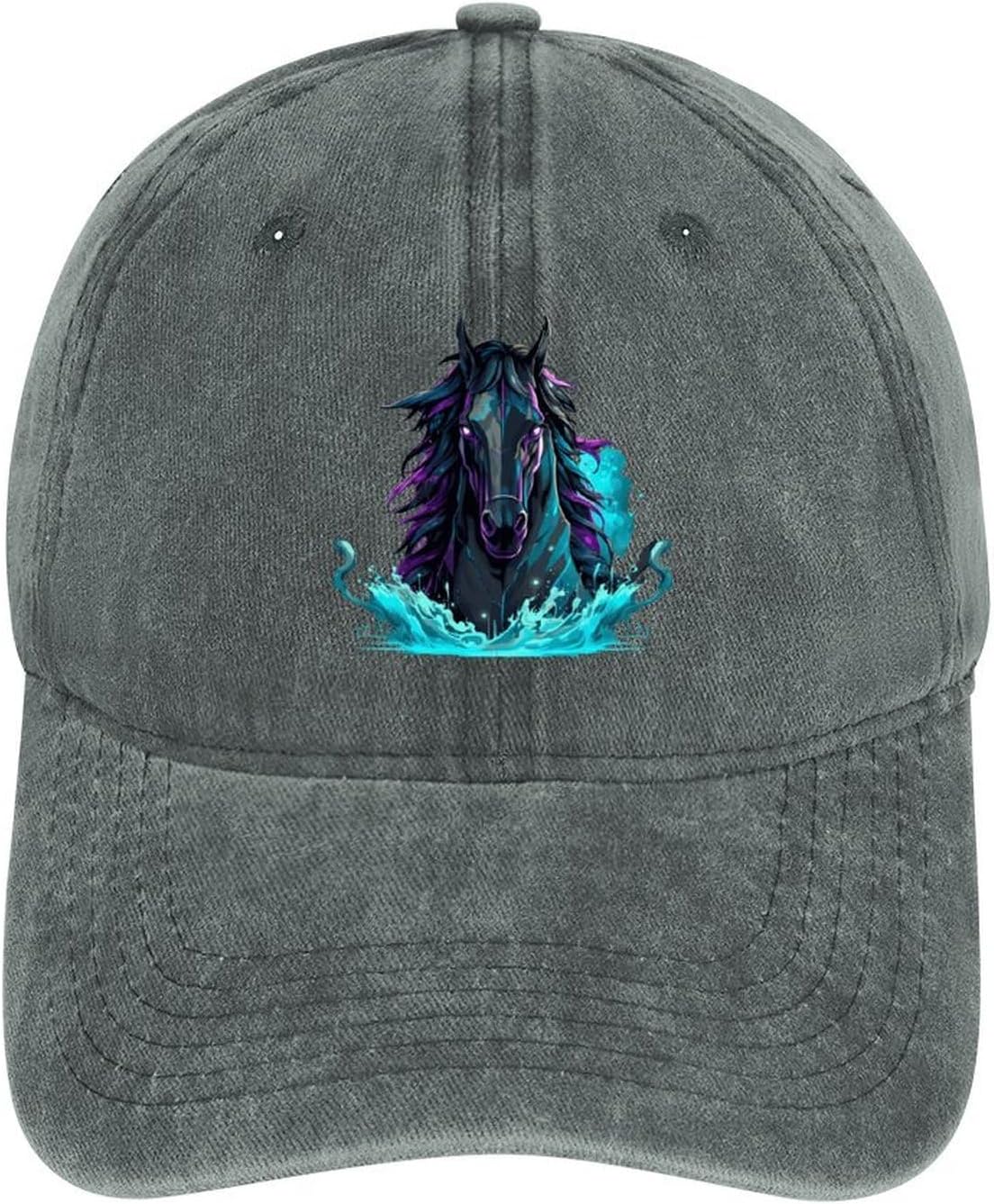 Black Horse Baseball Cap for Men Women Golf Dad Hat Trucker Sun Hats
