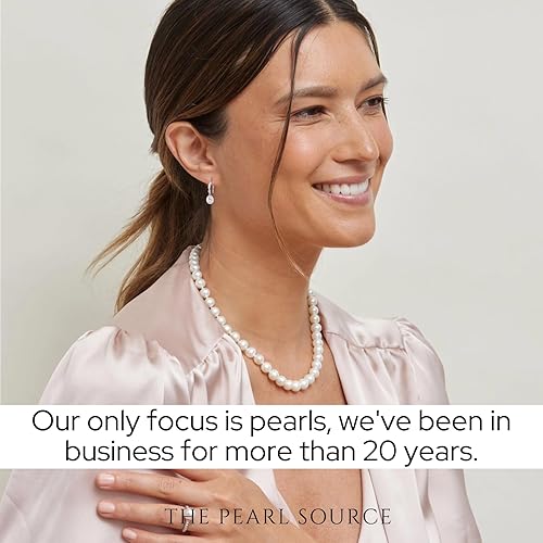 Miniatura 5 de Aretes colgantes de perlas reales para mujer con perlas cultivadas en agua dulce blancas de calidad AAA  Aretes de plata de ley 925 chapados en oro