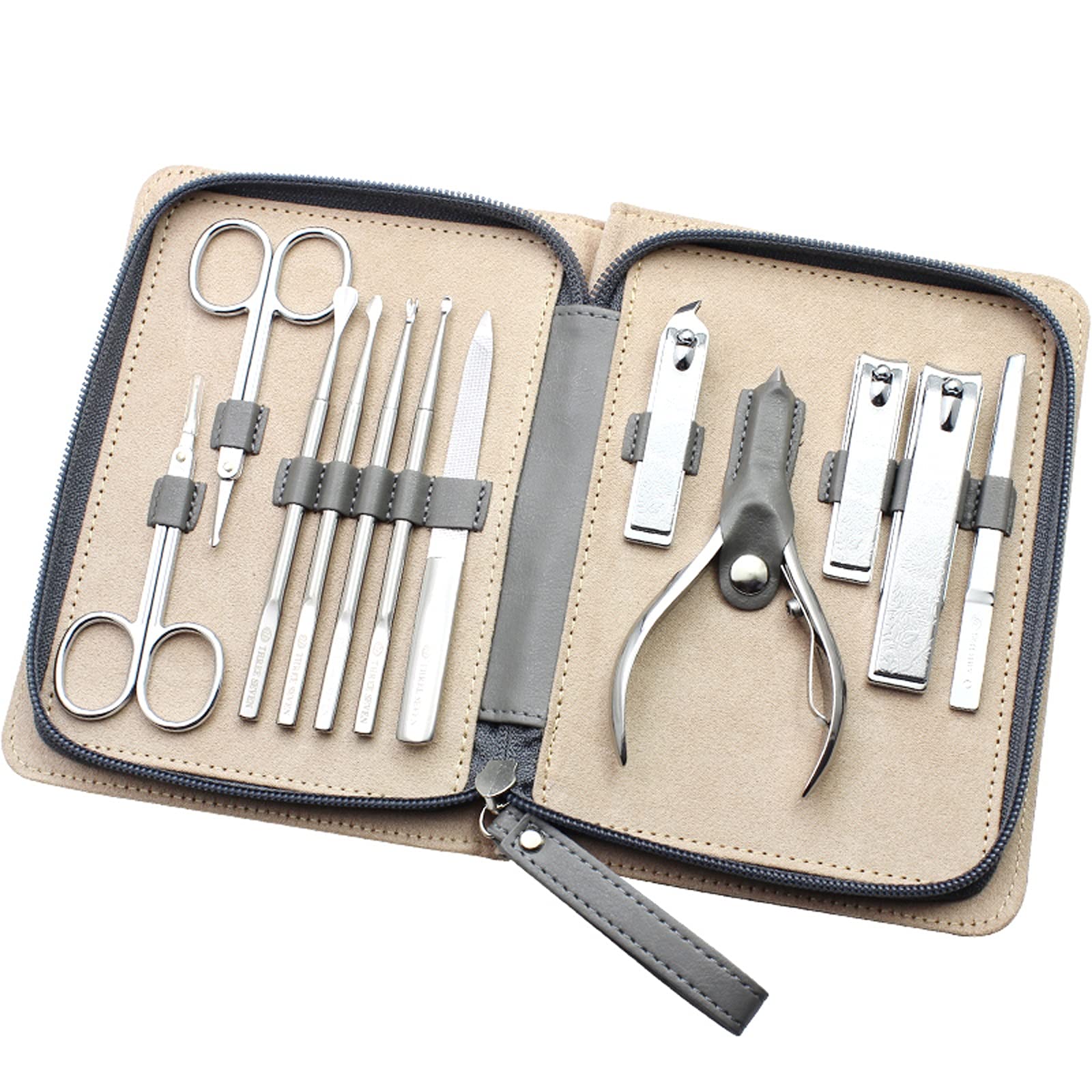 Zestaw obcinaczy do paznokci Zestaw przenośnych maszynek do strzyżenia paznokci 12 w 1 ze stali nierdzewnej Zestaw do pielęgnacji ze stali nierdzewnej Podróżny zestaw do manicure z luksusowym