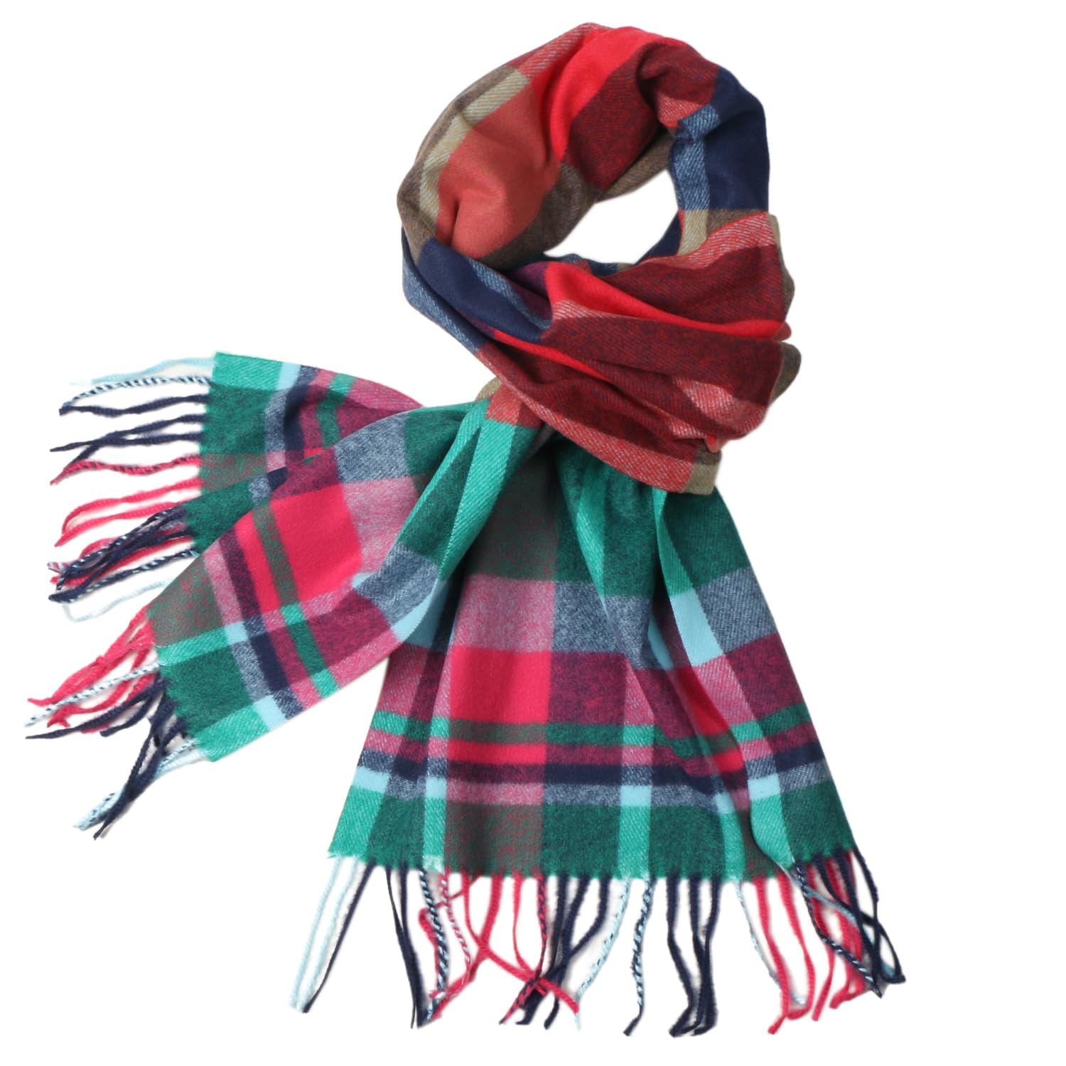 Herringbone Houndstooth Checked Pattern Cashmere Feel Classic Soft Luxurious Winter Scarf For Men Women