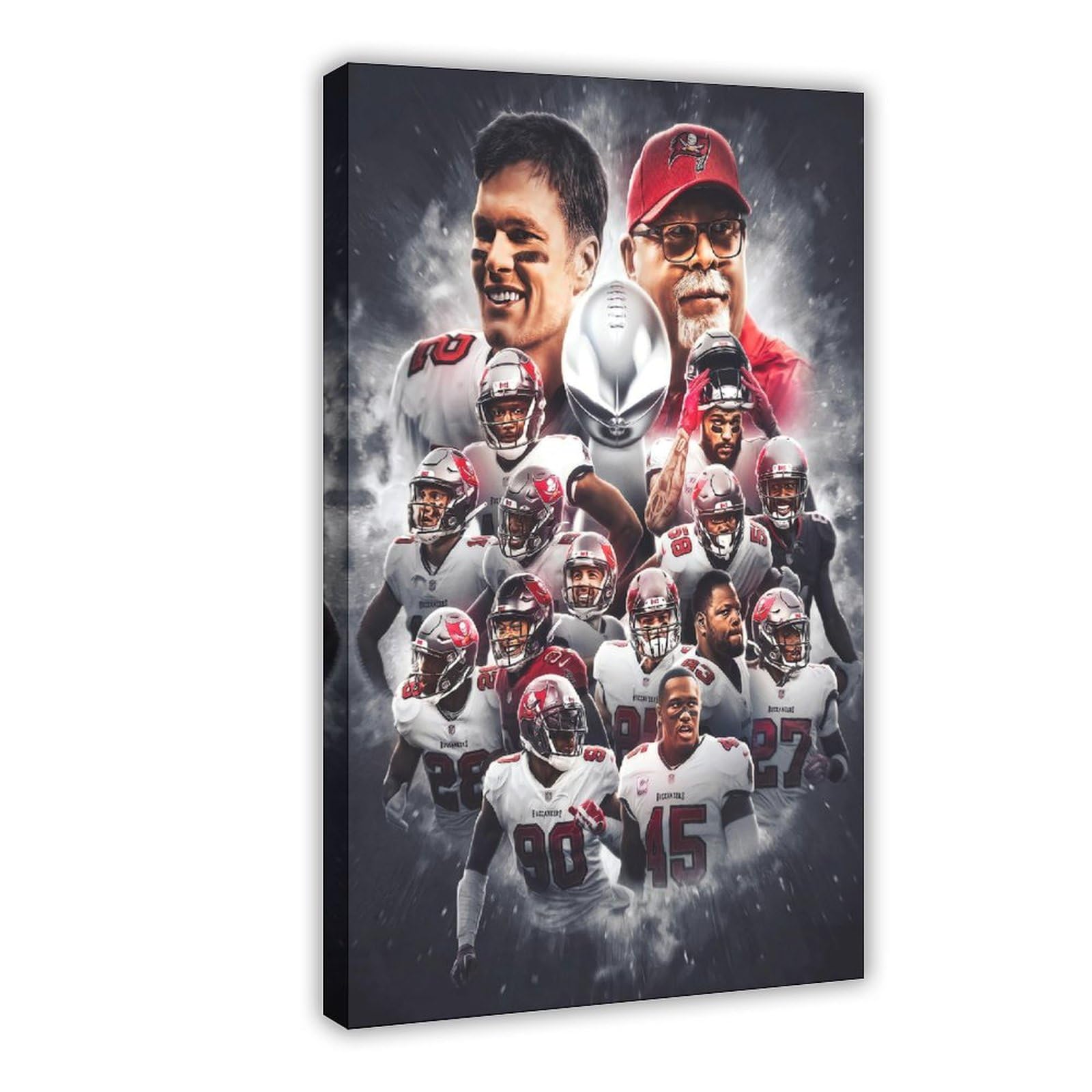 Kxzsey Sports Players The Champs Tampa Bay Buccaneers Canvas Poster Bedroom Decor Landscape Office Room Decor Gift 20x30inch(50x75cm)