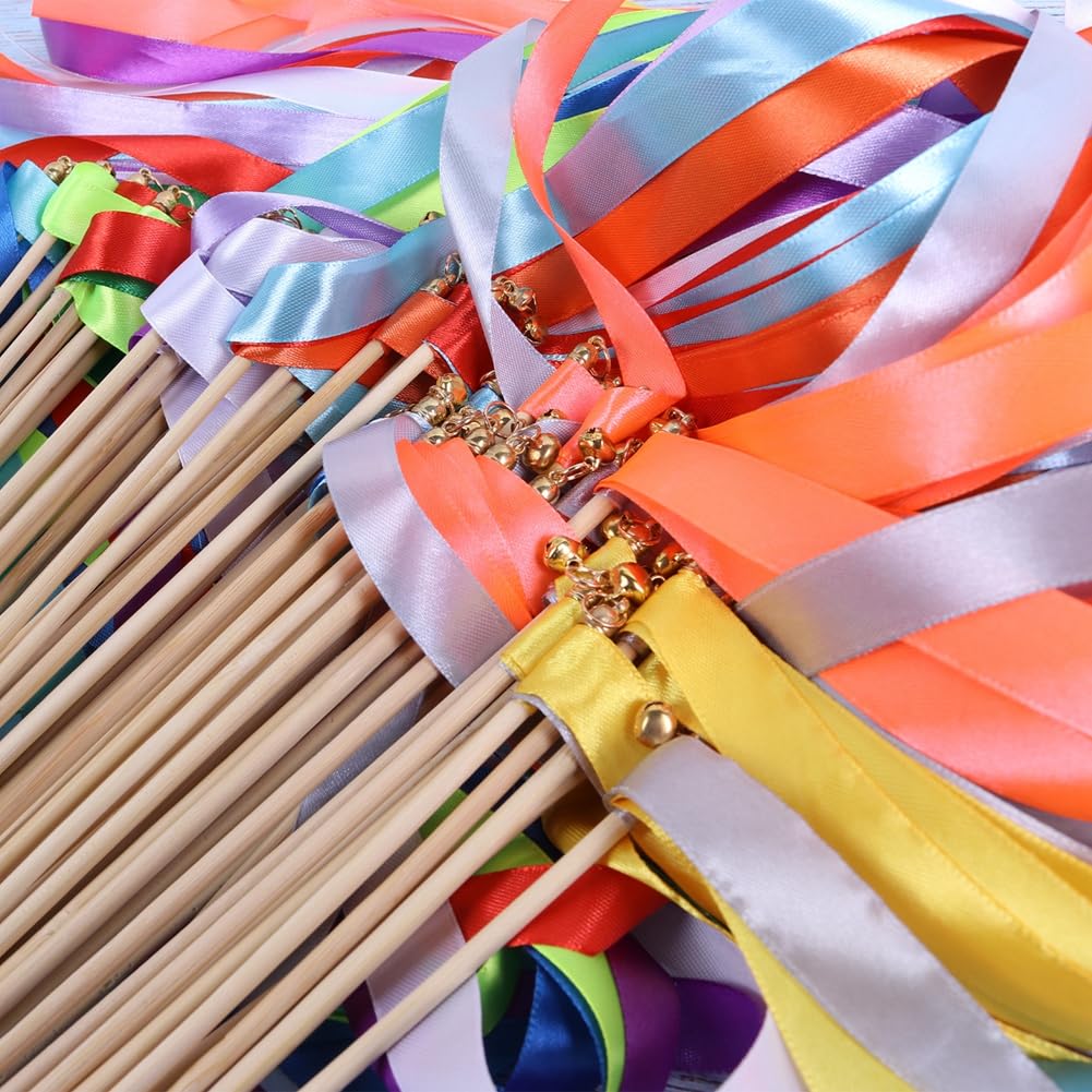 30 stuks witte Wedding Wands, bruiloftstoverstokken met bel 30 stuks witte Wedding Wands, bruiloftstoverstokken met bel