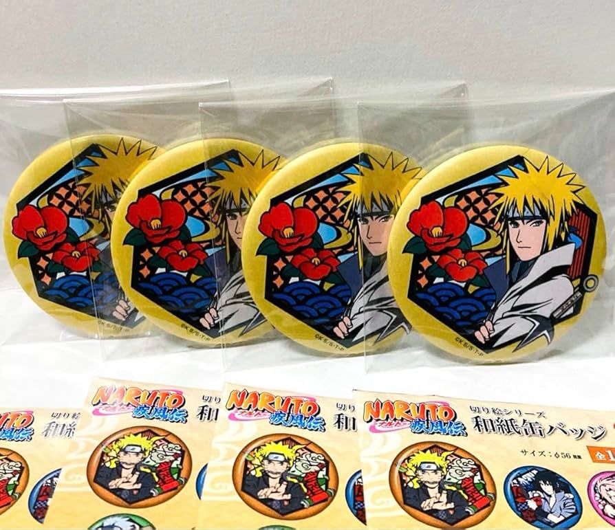 ミナト　和紙　缶バッジ Amazon.co.jp: ナルト 和紙缶バッジ 切り絵シリーズ 第1弾 切り