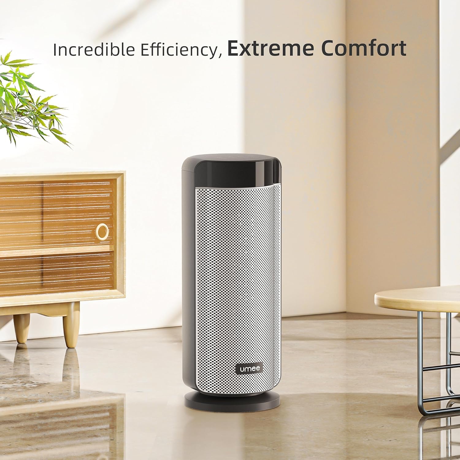 Calentadores de espacio para uso en interiores Habitación grande, oscilación de 70°, calentamiento rápido eléctrico de cerámica con termostato digital, control remoto, temporizador de 1-12H