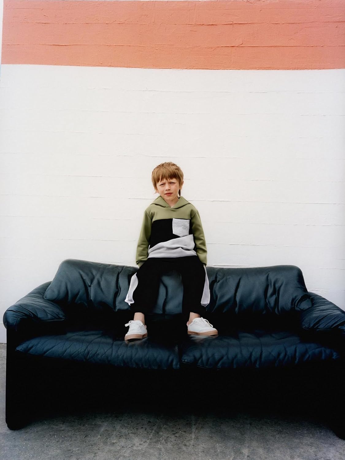 Boys Sweatsuit Long Sleeve Color Block Hoodie Sweatshirt and Jogger Pants 2PC Sets Fall Clothes (Sizes: 4-8) - Image 5