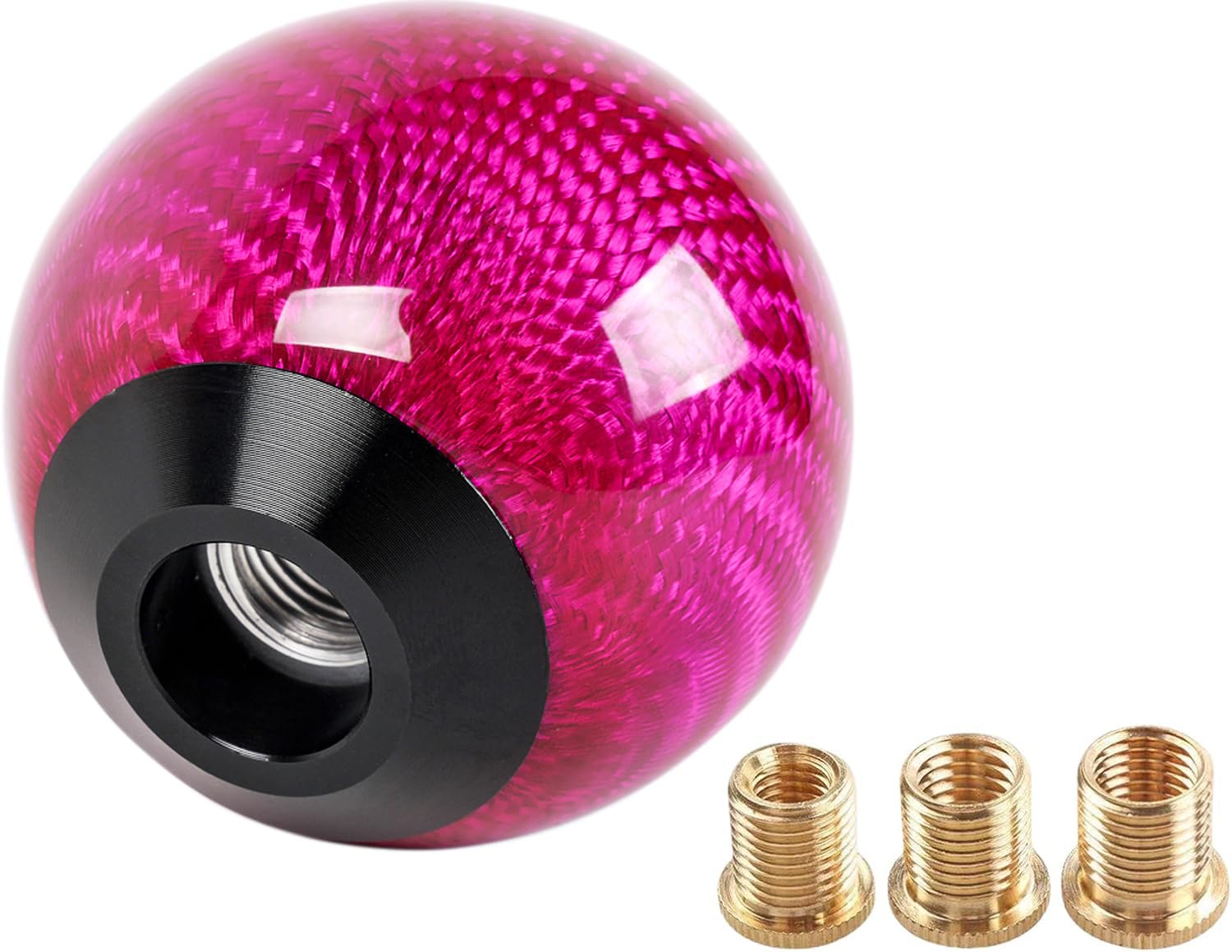 Amazon.com: muge racing Carbon Fiber Shift Knob Pink Round Ball