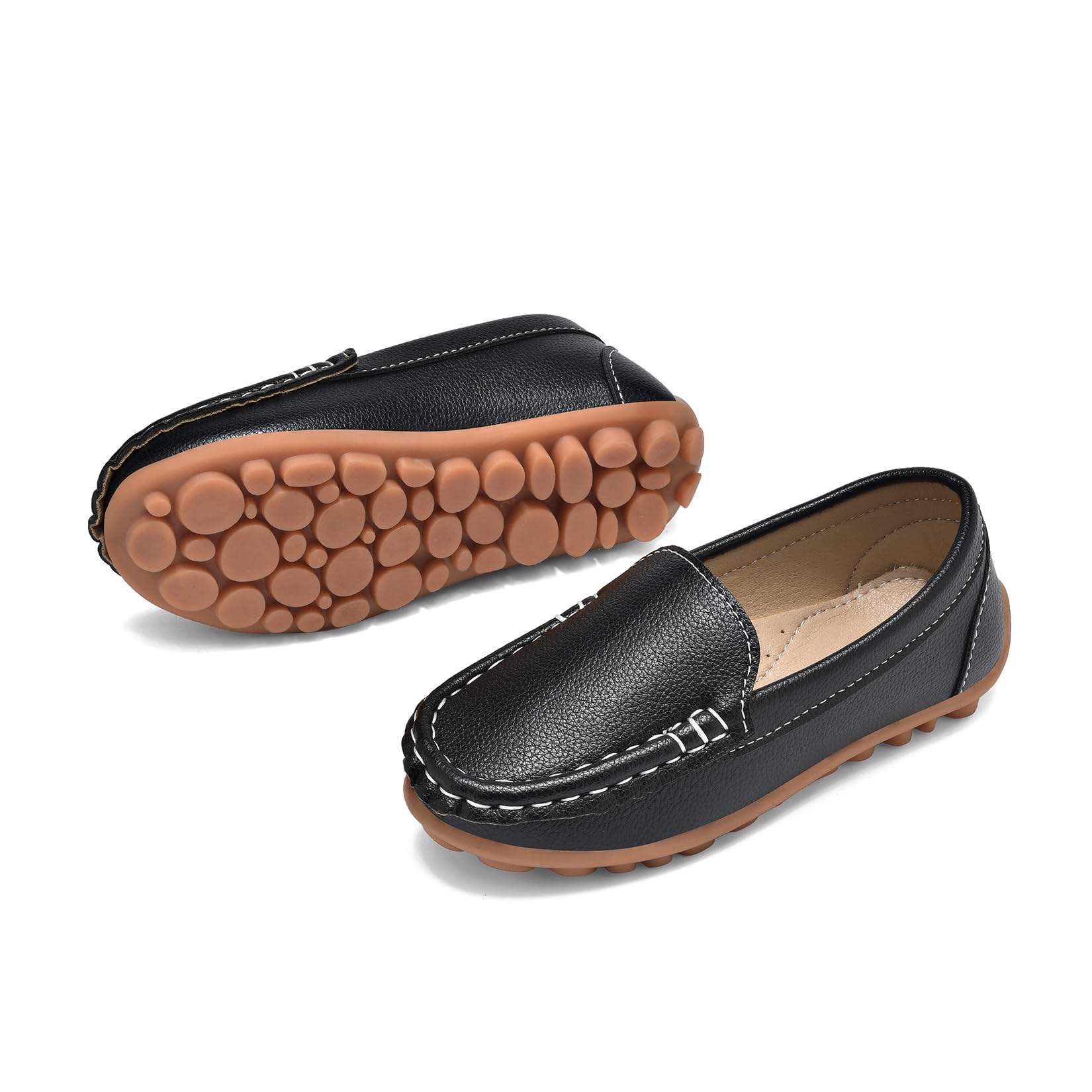 Mocassins pour Enfant PU Cuir Bateau Chaussures Garçon Mode Oxford Chaussures Fille Décontracté Confortable Mocassin Plate Loafers
