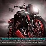 Kinstecks 4PCS Motorcycle Indicators Flowing Turn Signal Lights Motorbike Turning Indicators Daytime Running Lights Brake Lights 12V 16LED for Motorcycle Motorbike - 3