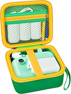PAIYULE Kid Camera Case Compatible with Instant Camera for Kids Digital Video Cameras Storage Holder Bag for Girls Toddler Camera And Print Paper(Box Only) (Grass Green)
