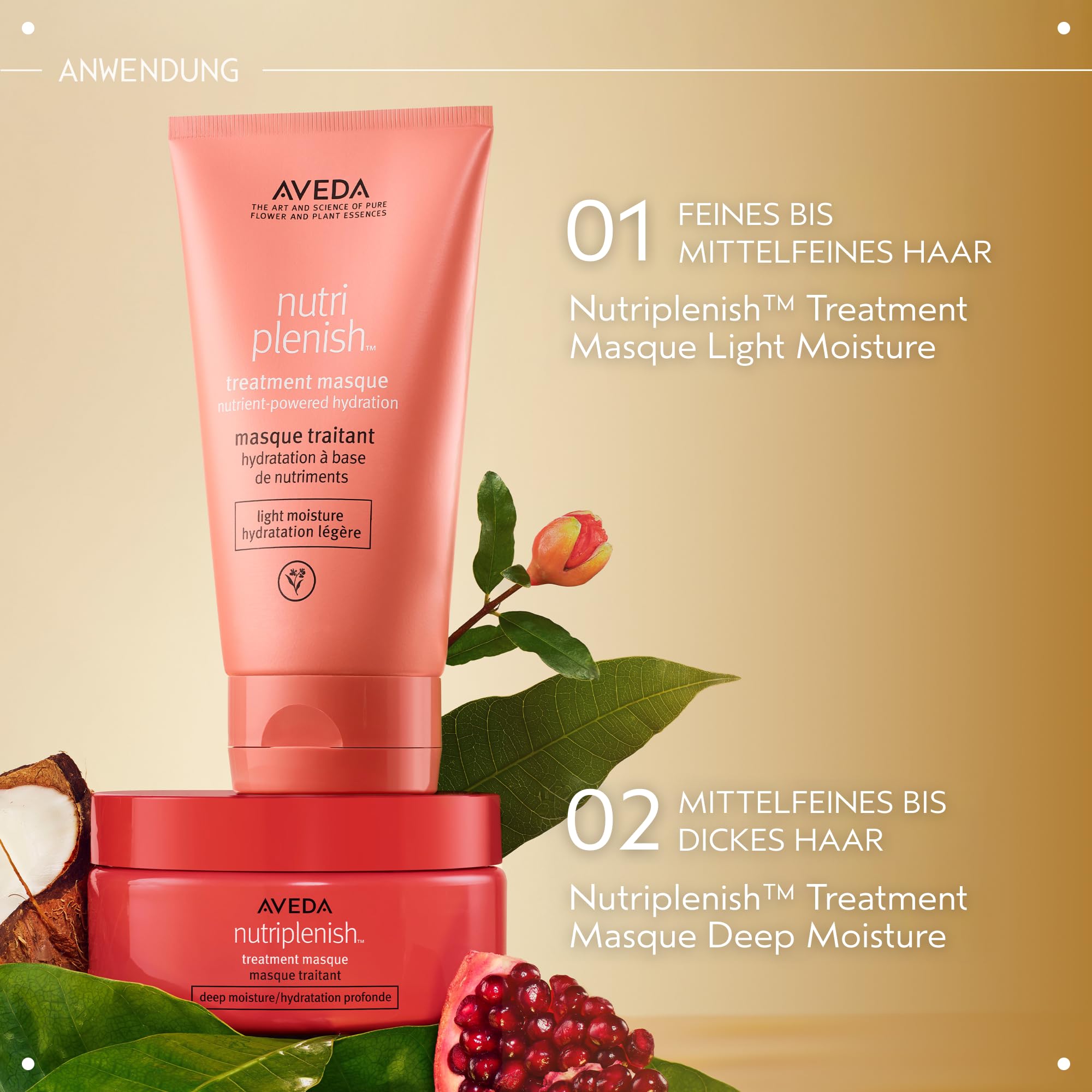Aveda Nutriplenish™ Treatment Masque Deep Moisture | 200 ml | Intensiv pflegende Haarmaske | Für trockenes bis sehr trockenes Haar