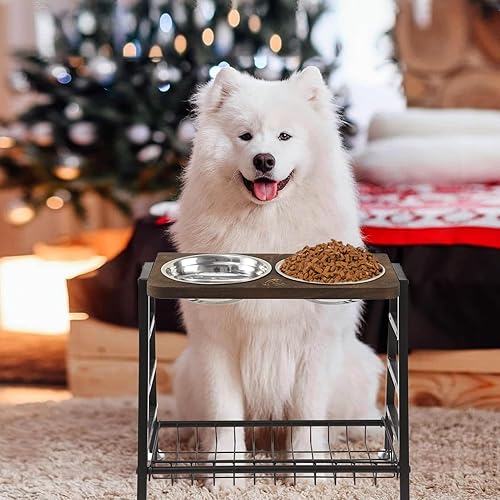 Miniatura 8 de Vanansa Cuencos elevados para perros, cuencos elevados de comida para perros, cuencos elevados ajustables para perros pequeños, medianos y grandes