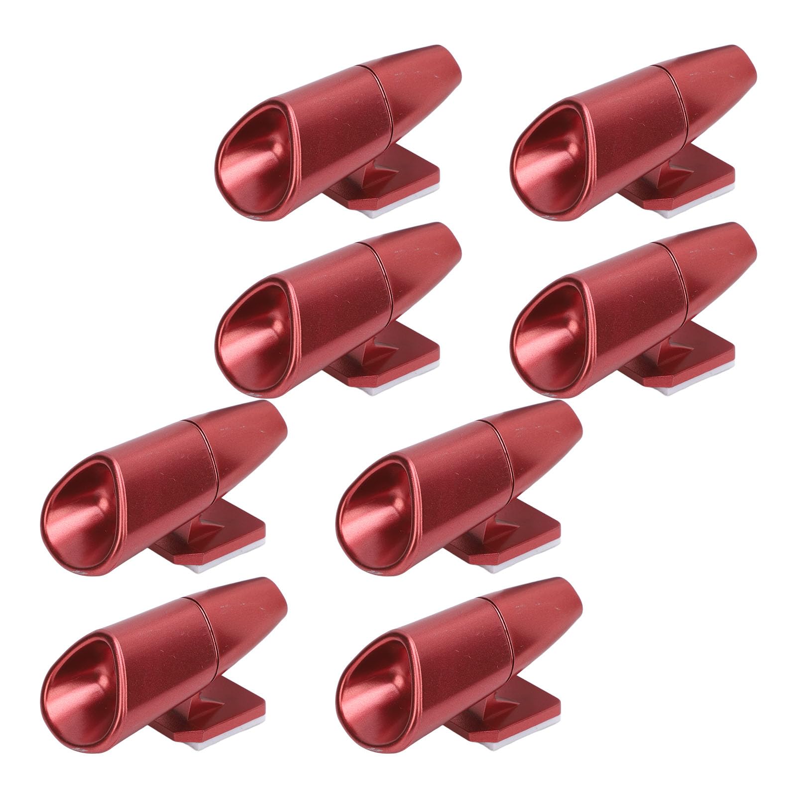 Cffuvros Car Deer Whistle, 8PCS with Strong Adhesive Tape Animal Alarm Device for Trucks Motorcycles Car Safety Accessories (Deer Horn, Stopper, Car Exterior Accessories) (Red)