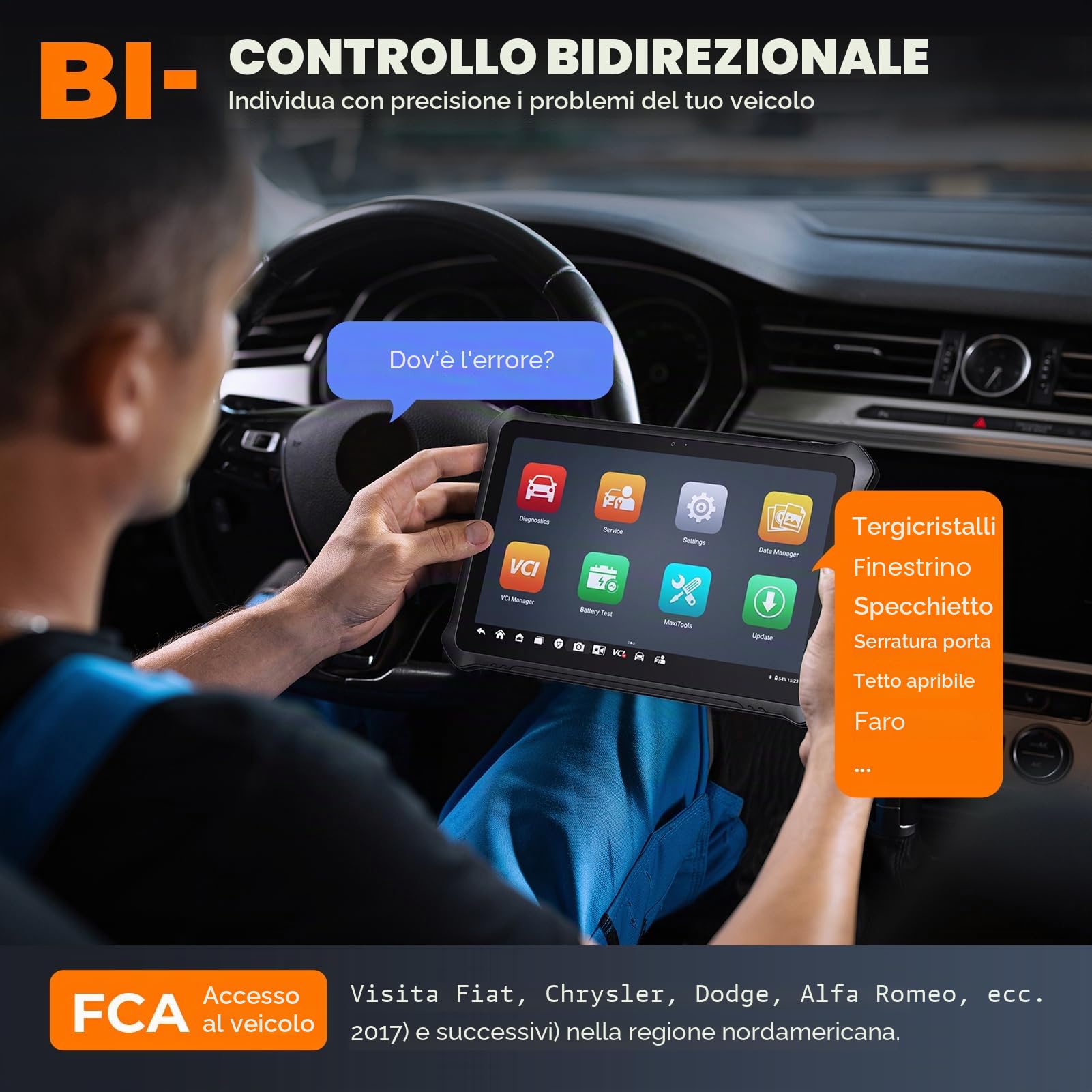 OTOFIX D1 PROS2 Strumento Diagnostico Auto, Codifica ECU, 40+ Servizi, Diagnosi di Tutti i Sistemi OE, Controllo Bidirezionale, Funzioni Guidate, Scansione Automatica, CANFD, Aggiornamento Di 2 Anni