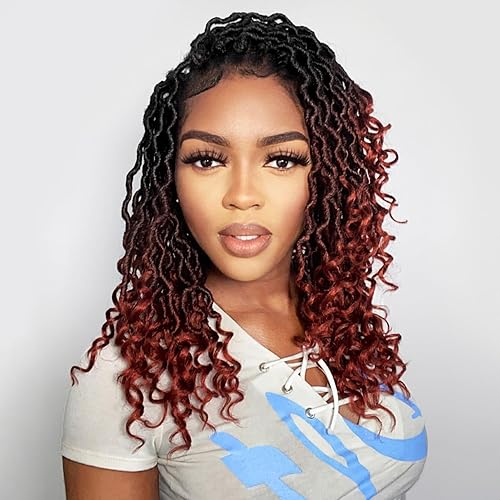 Miniatura 1 de Karida Goddess Locs - Cabello de ganchillo de 14 pulgadas, 8 paquetes de cabello sintético de ganchillo para mujeres negras, rastas de diosa con