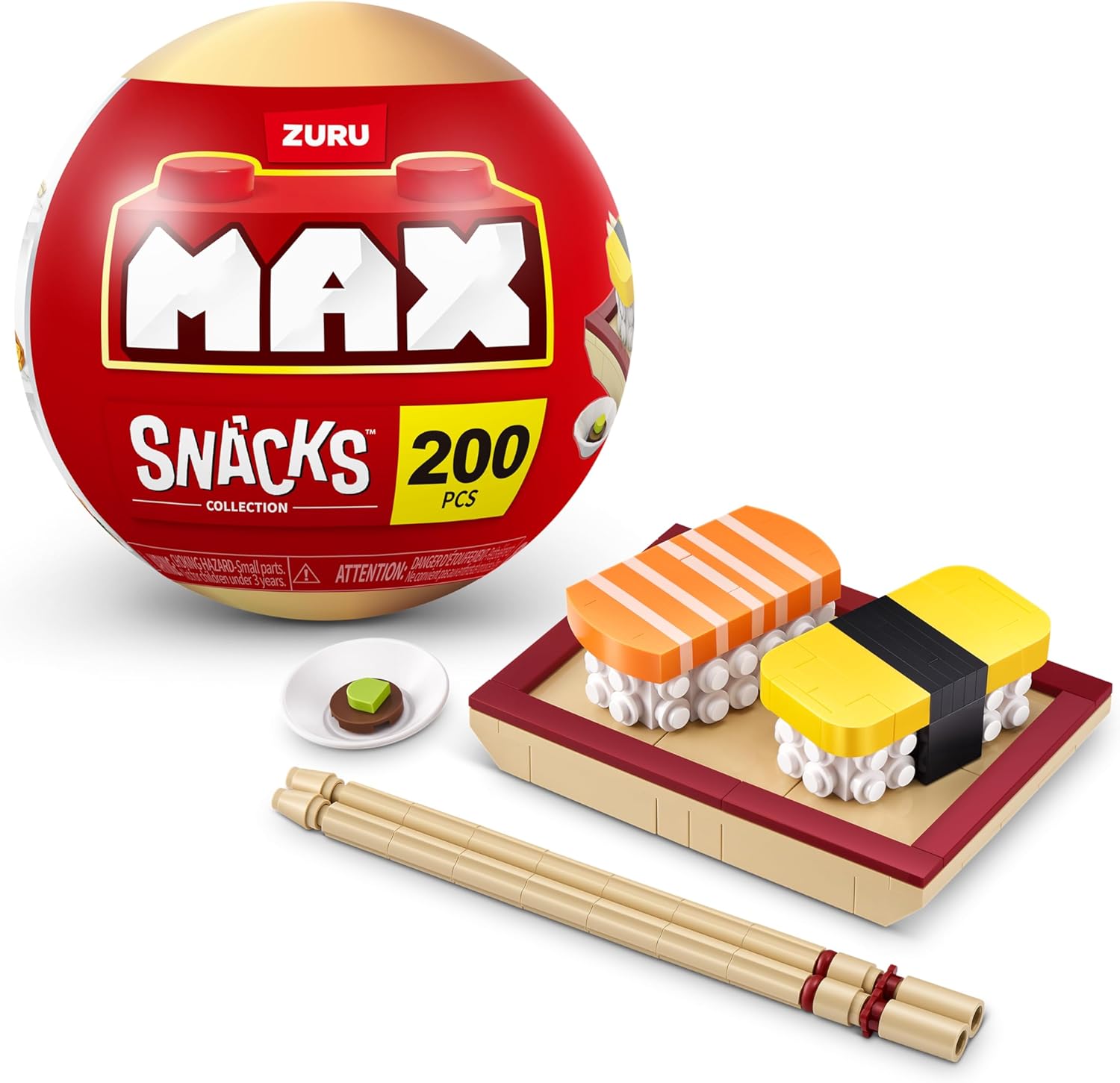MAX Premium Snacks Building Bricks Collection (Sushi) by ZURU. Building Bricks for Teens, Adults and Collectors. Build, Collect and Display your collection of delicious Snacks!